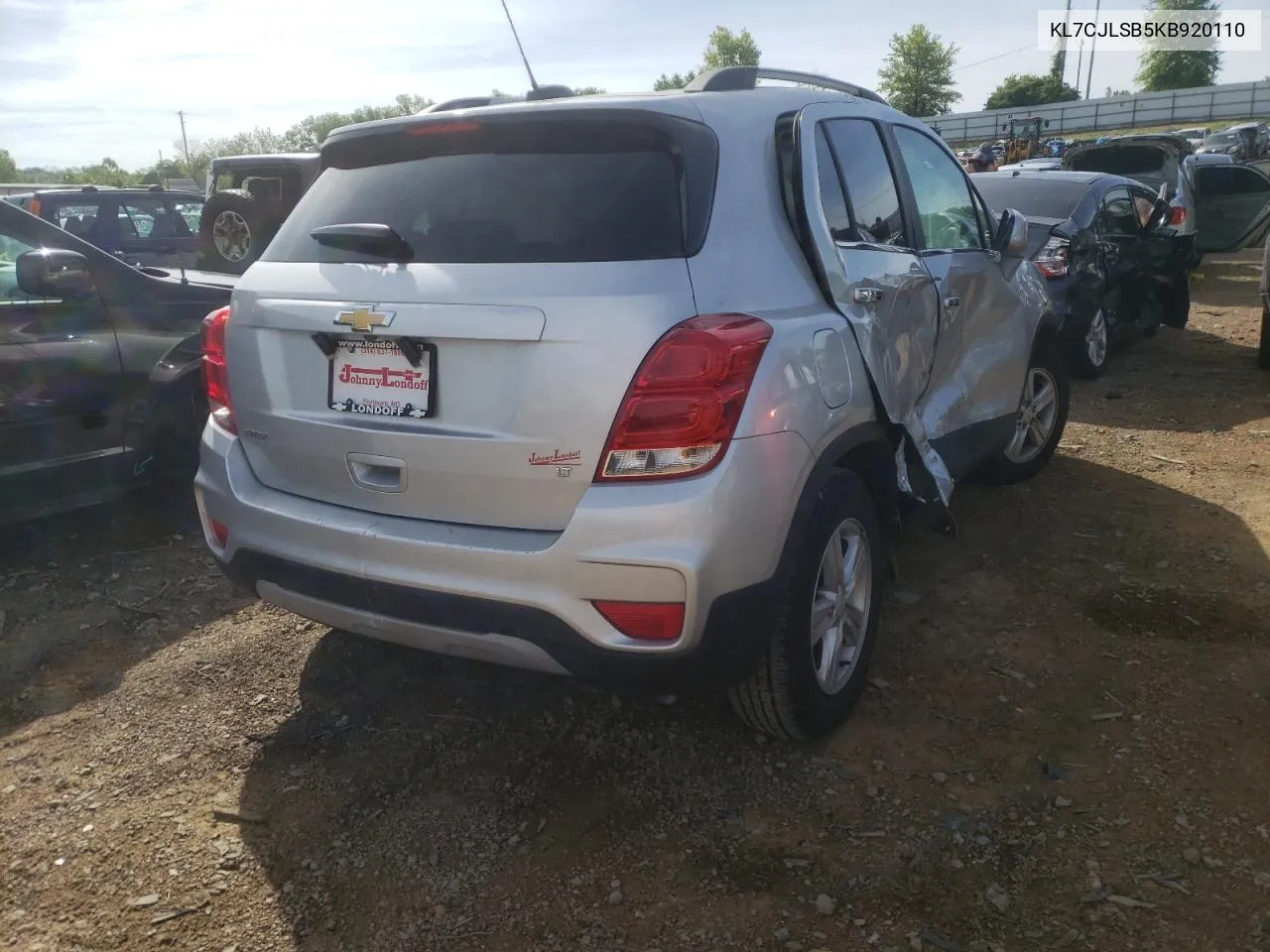 2019 Chevrolet Trax 1Lt VIN: KL7CJLSB5KB920110 Lot: 75730994