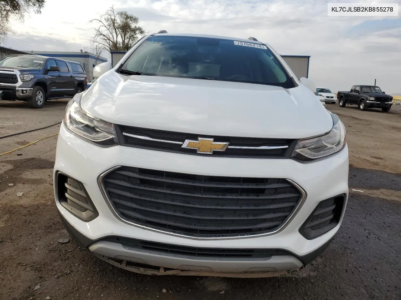 2019 Chevrolet Trax 1Lt VIN: KL7CJLSB2KB855278 Lot: 75766214