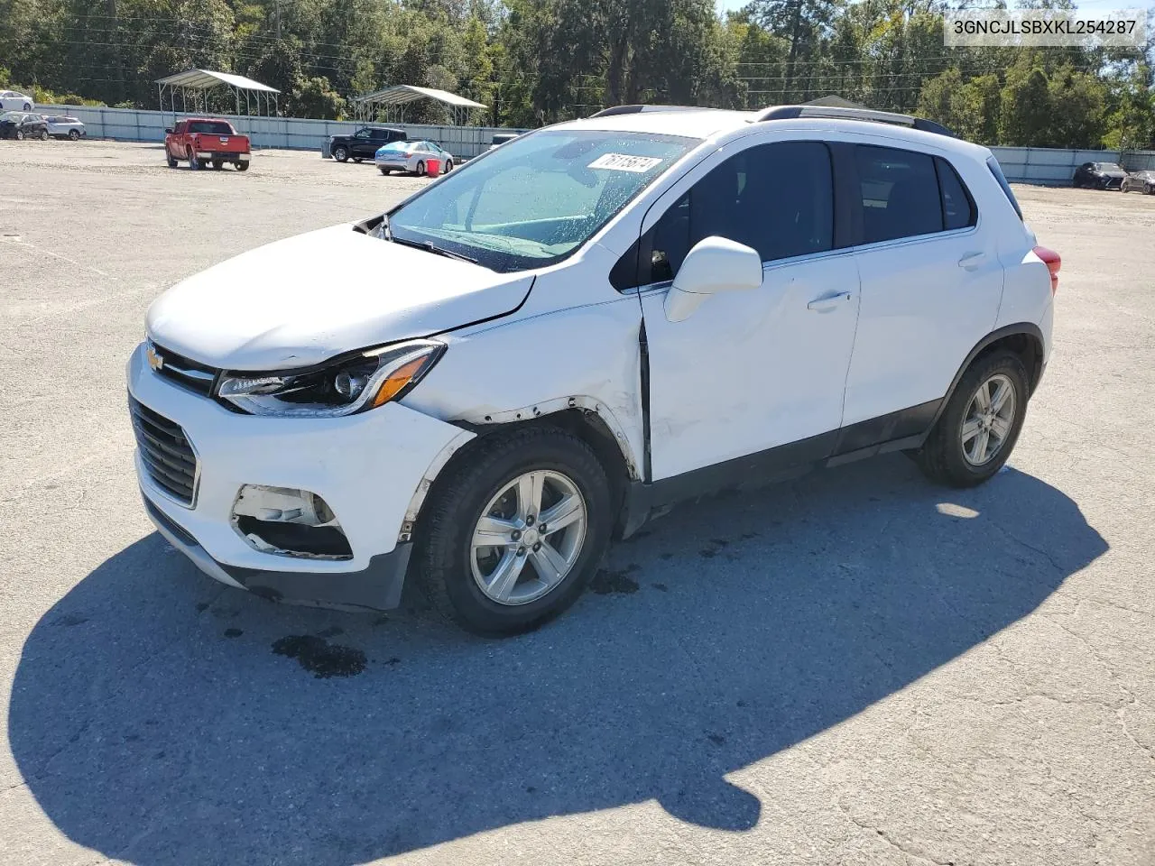 2019 Chevrolet Trax 1Lt VIN: 3GNCJLSBXKL254287 Lot: 76115674