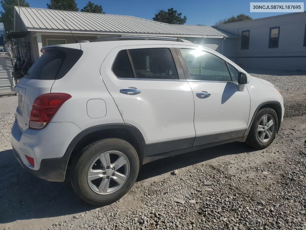 2019 Chevrolet Trax 1Lt VIN: 3GNCJLSB7KL187695 Lot: 76119814