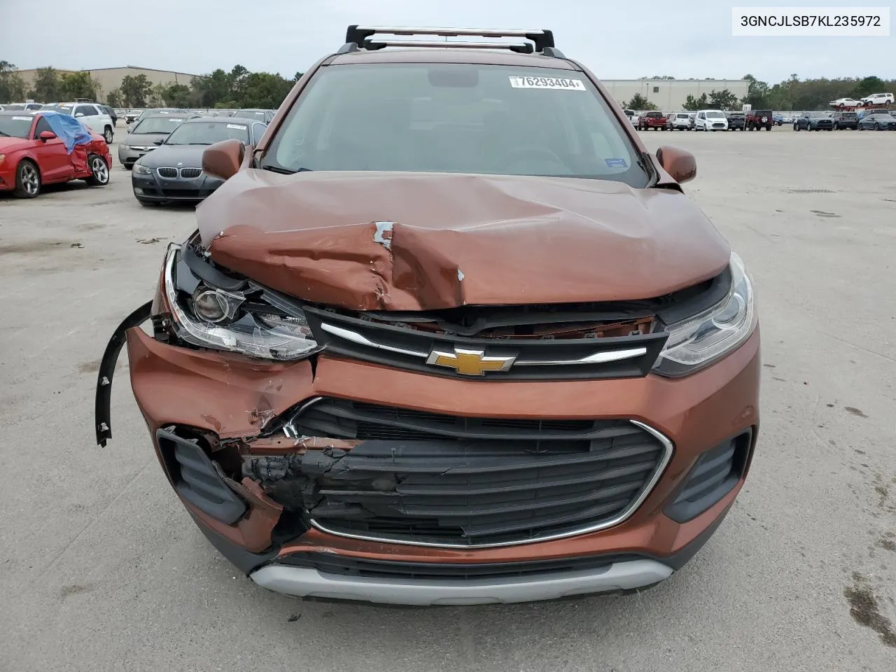 2019 Chevrolet Trax 1Lt VIN: 3GNCJLSB7KL235972 Lot: 76293404