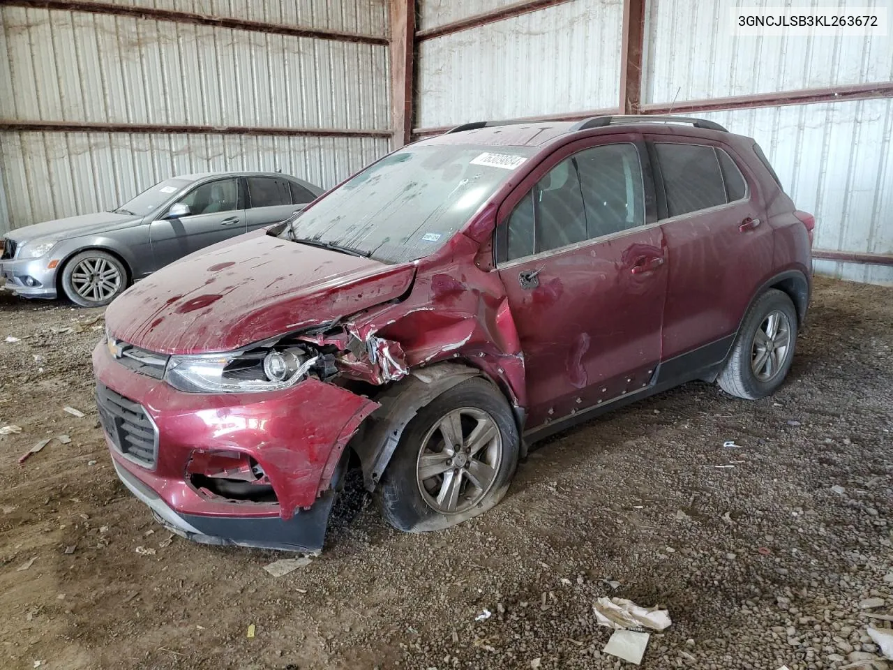 2019 Chevrolet Trax 1Lt VIN: 3GNCJLSB3KL263672 Lot: 76309884