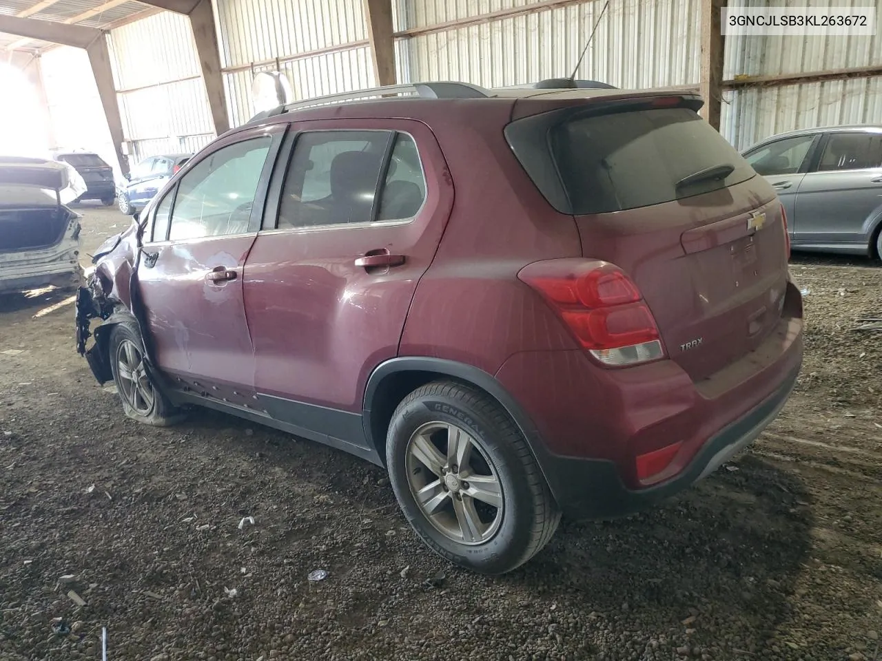 2019 Chevrolet Trax 1Lt VIN: 3GNCJLSB3KL263672 Lot: 76309884