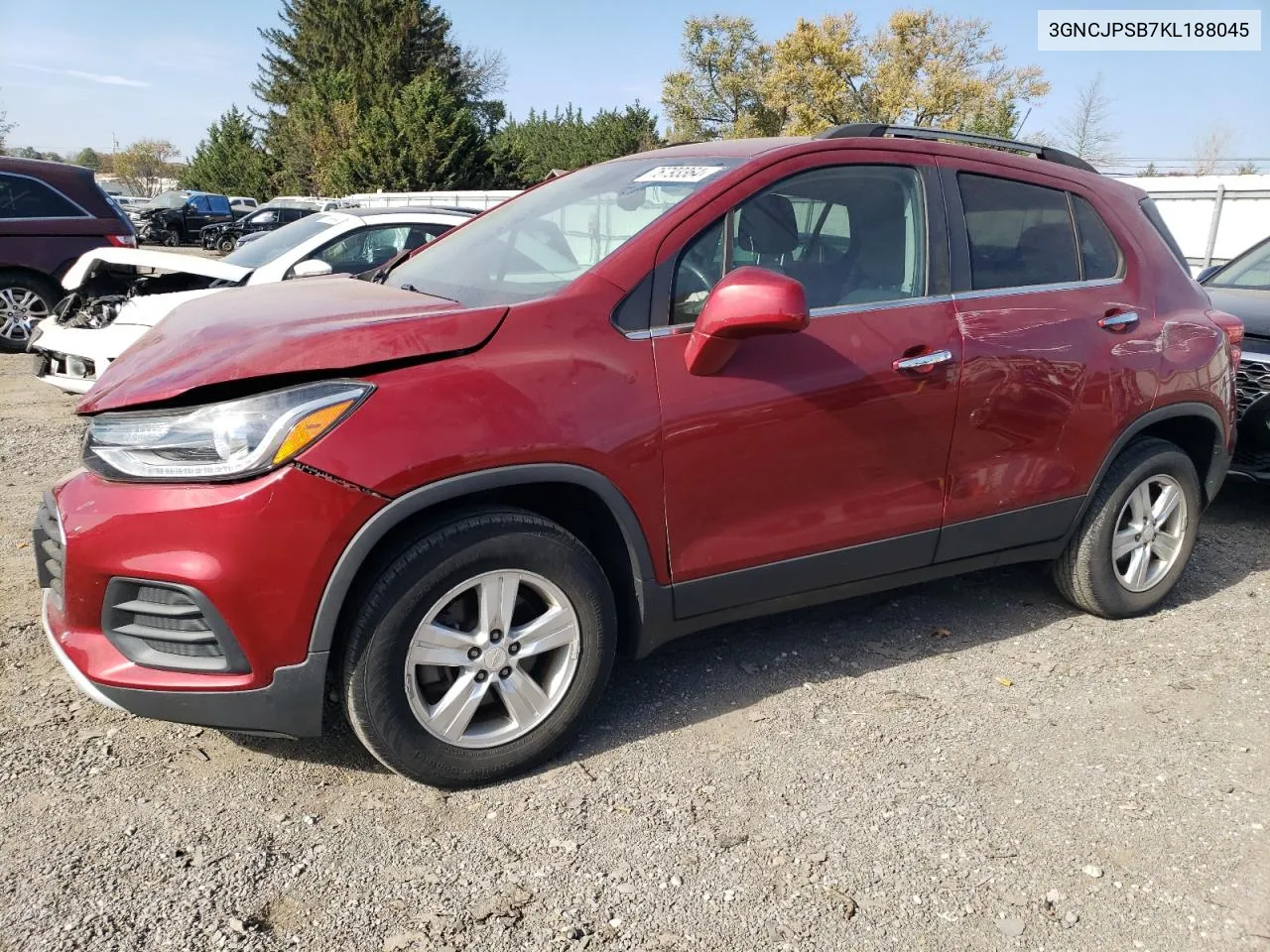 2019 Chevrolet Trax 1Lt VIN: 3GNCJPSB7KL188045 Lot: 76793364