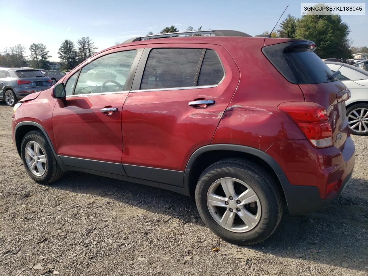 2019 Chevrolet Trax 1Lt VIN: 3GNCJPSB7KL188045 Lot: 76793364