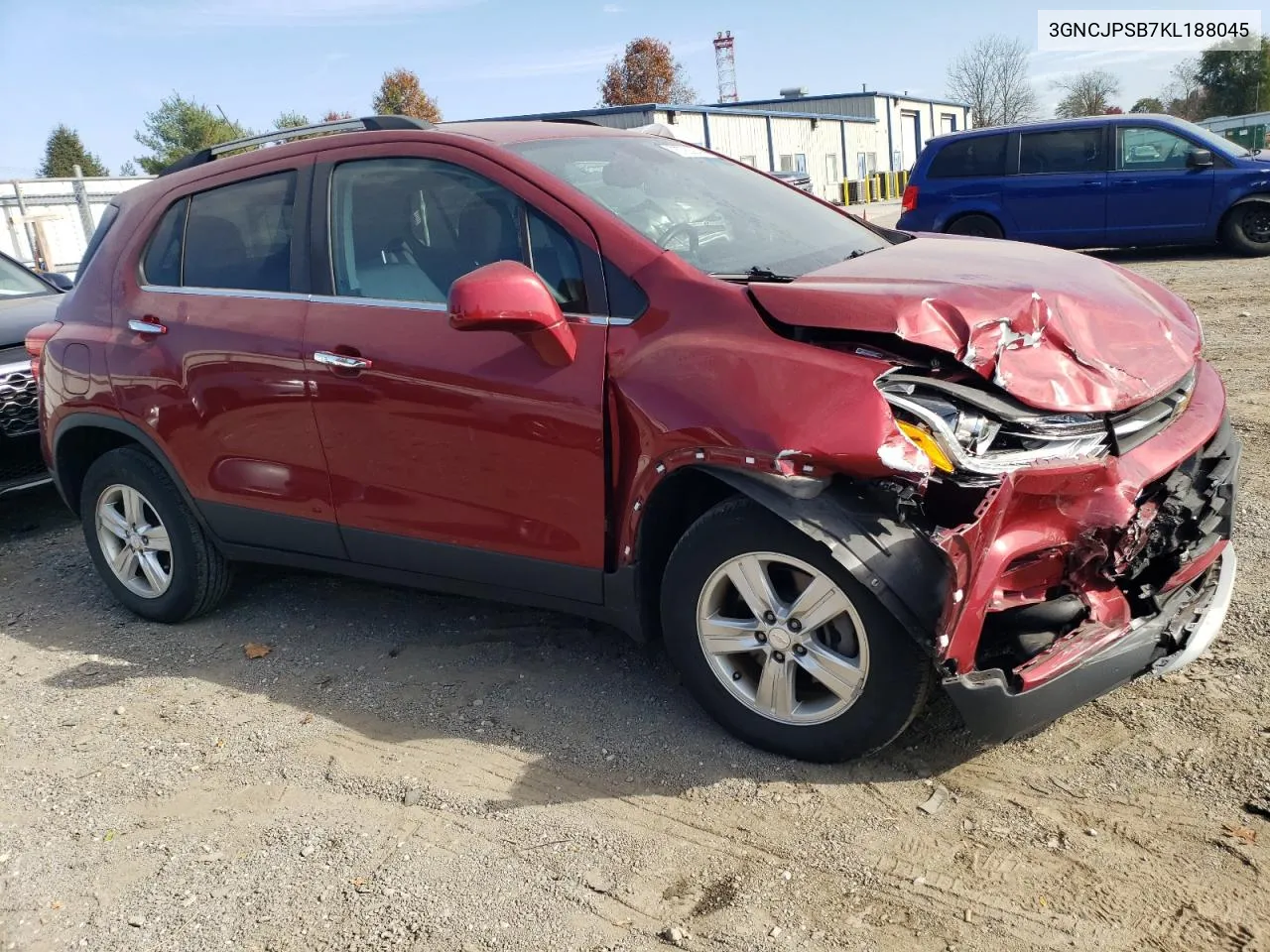 2019 Chevrolet Trax 1Lt VIN: 3GNCJPSB7KL188045 Lot: 76793364