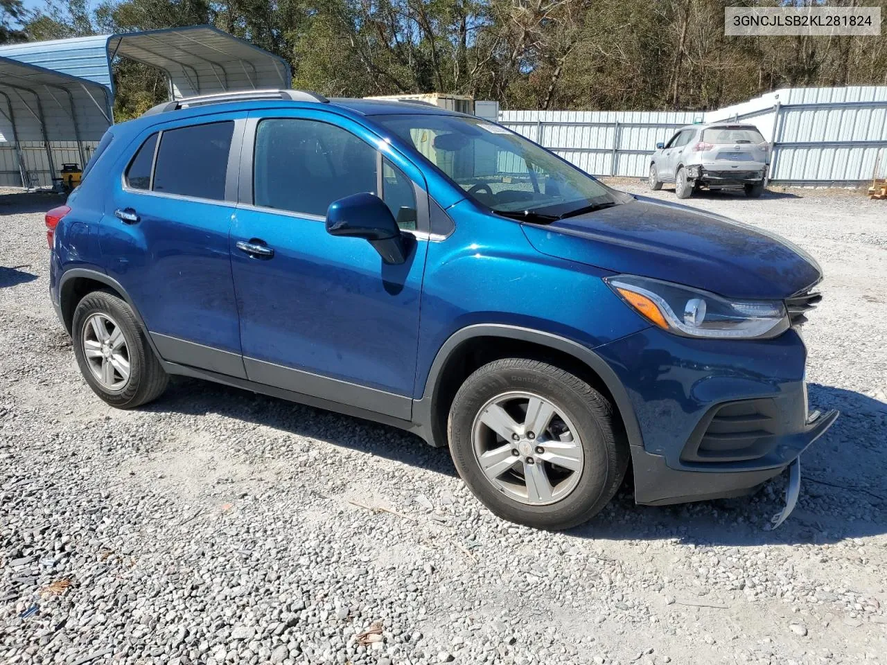 2019 Chevrolet Trax 1Lt VIN: 3GNCJLSB2KL281824 Lot: 76928084