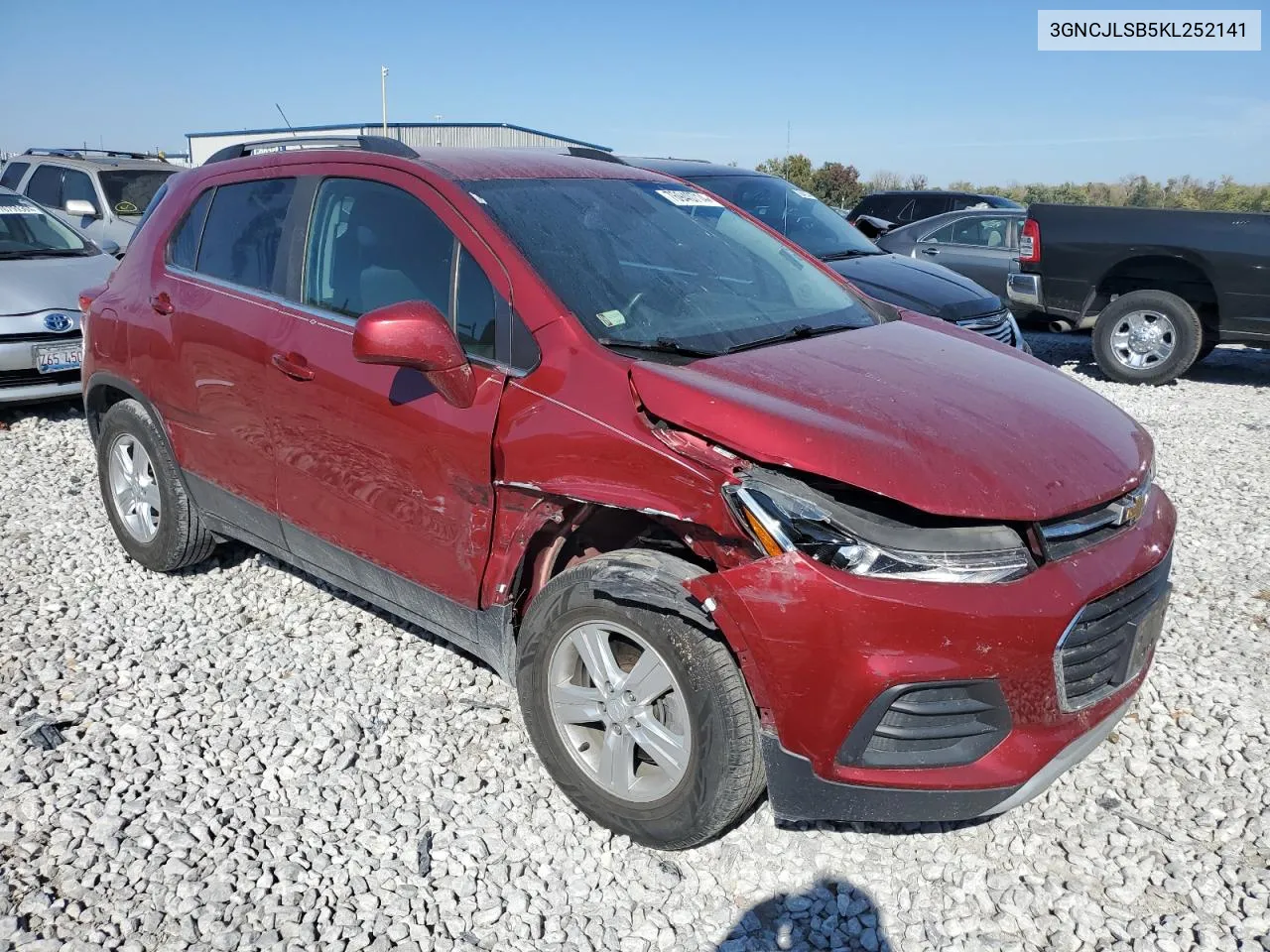 2019 Chevrolet Trax 1Lt VIN: 3GNCJLSB5KL252141 Lot: 76940714