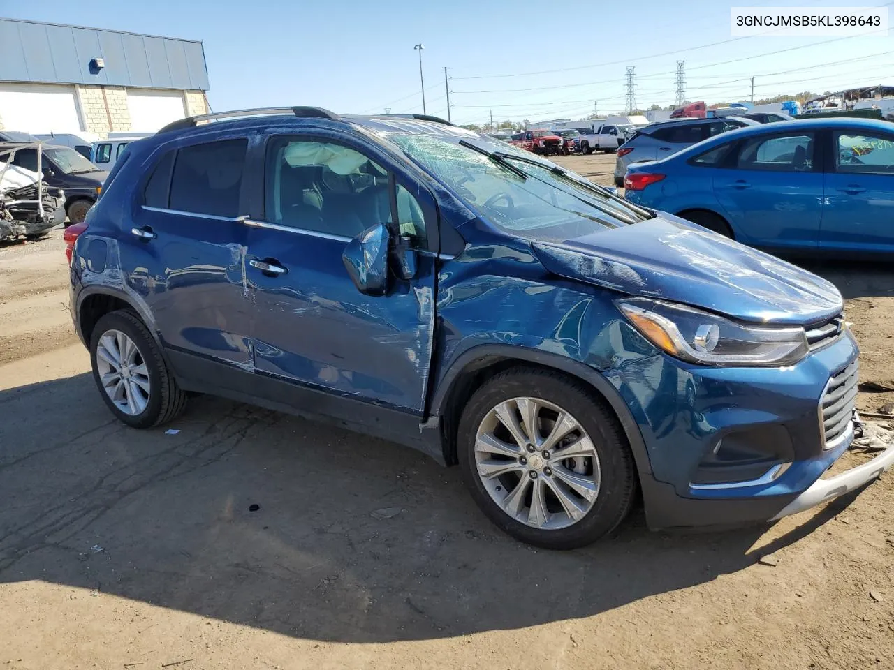 2019 Chevrolet Trax Premier VIN: 3GNCJMSB5KL398643 Lot: 77092904