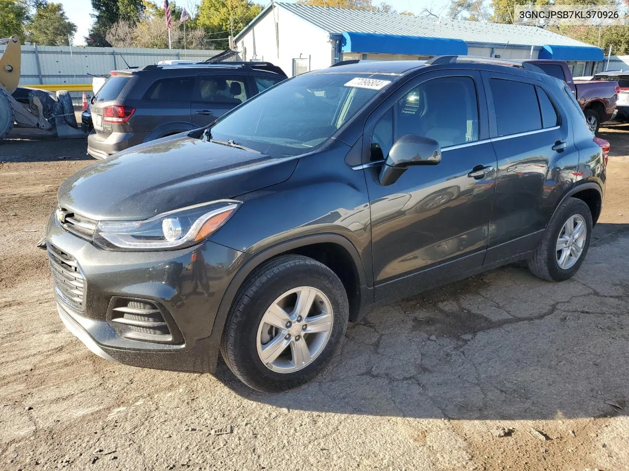 2019 Chevrolet Trax 1Lt VIN: 3GNCJPSB7KL370926 Lot: 77096804