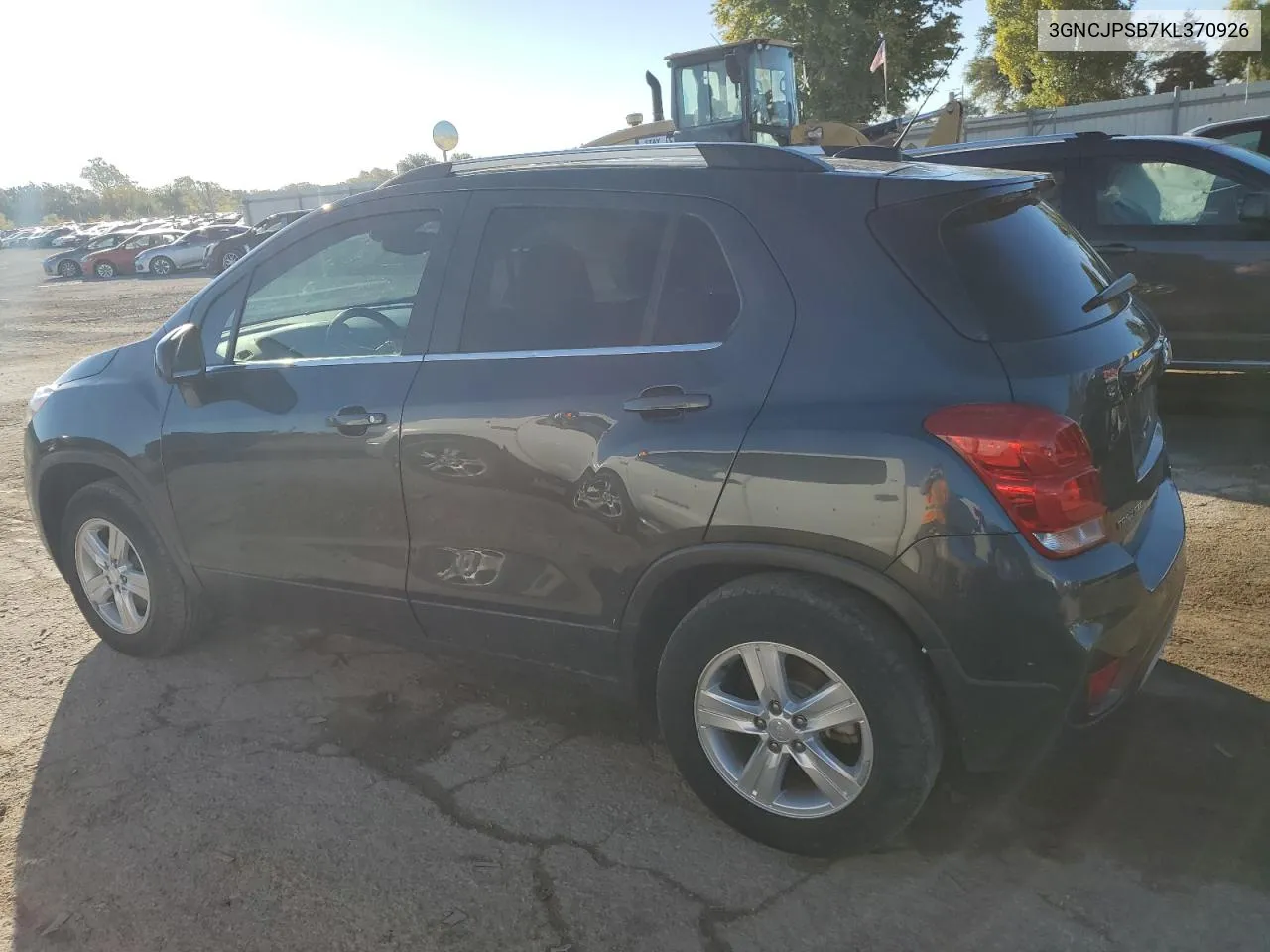 2019 Chevrolet Trax 1Lt VIN: 3GNCJPSB7KL370926 Lot: 77096804