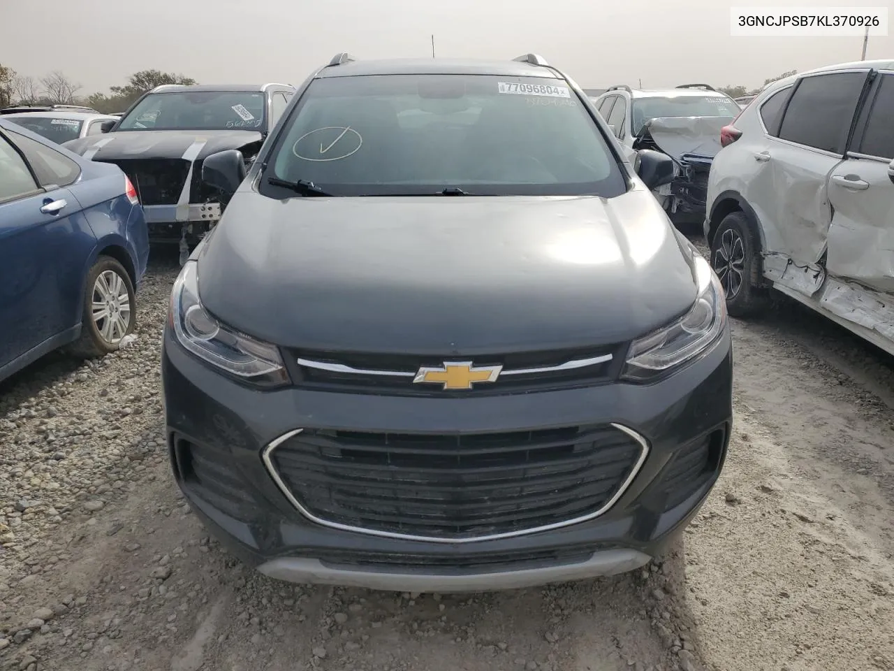 2019 Chevrolet Trax 1Lt VIN: 3GNCJPSB7KL370926 Lot: 77096804