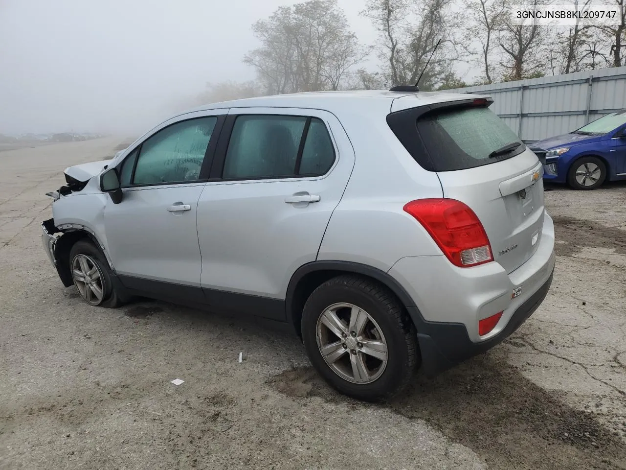 2019 Chevrolet Trax Ls VIN: 3GNCJNSB8KL209747 Lot: 77274204