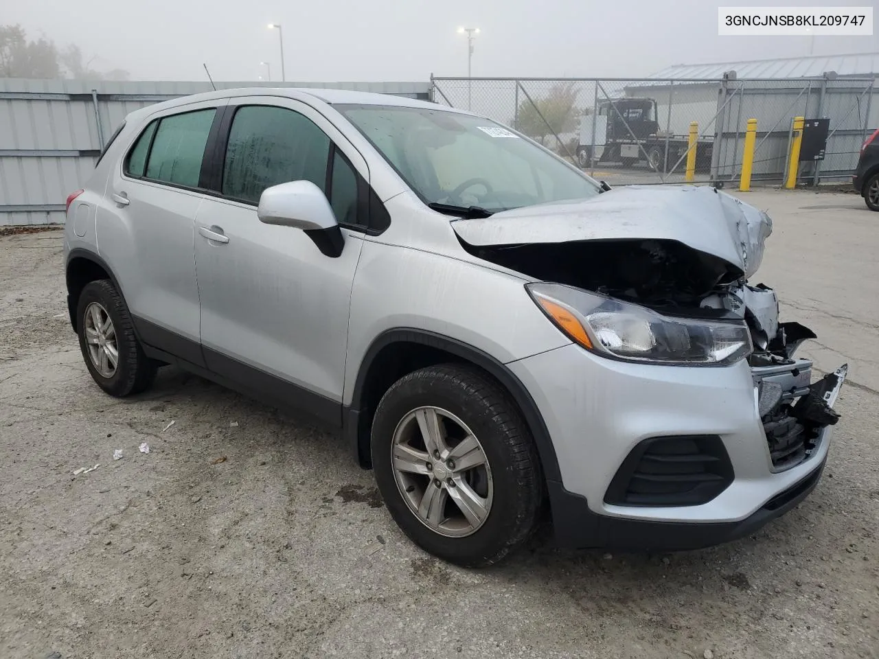 2019 Chevrolet Trax Ls VIN: 3GNCJNSB8KL209747 Lot: 77274204