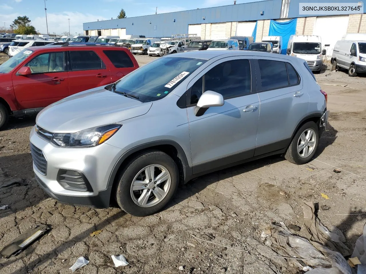 2019 Chevrolet Trax Ls VIN: 3GNCJKSB0KL327645 Lot: 77814294