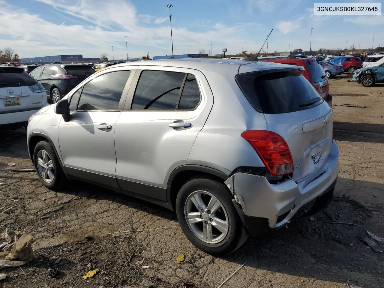 2019 Chevrolet Trax Ls VIN: 3GNCJKSB0KL327645 Lot: 77814294