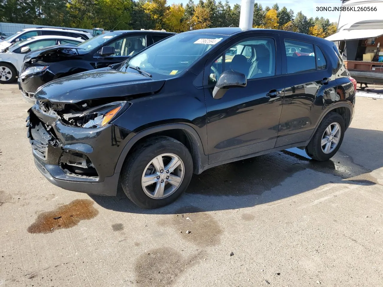 2019 Chevrolet Trax Ls VIN: 3GNCJNSB6KL260566 Lot: 77962594