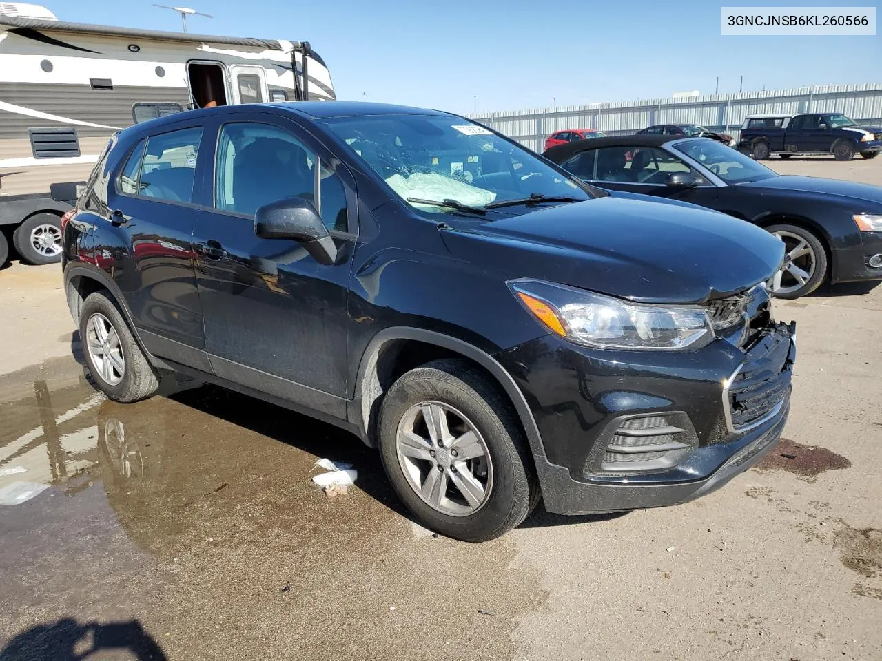 2019 Chevrolet Trax Ls VIN: 3GNCJNSB6KL260566 Lot: 77962594