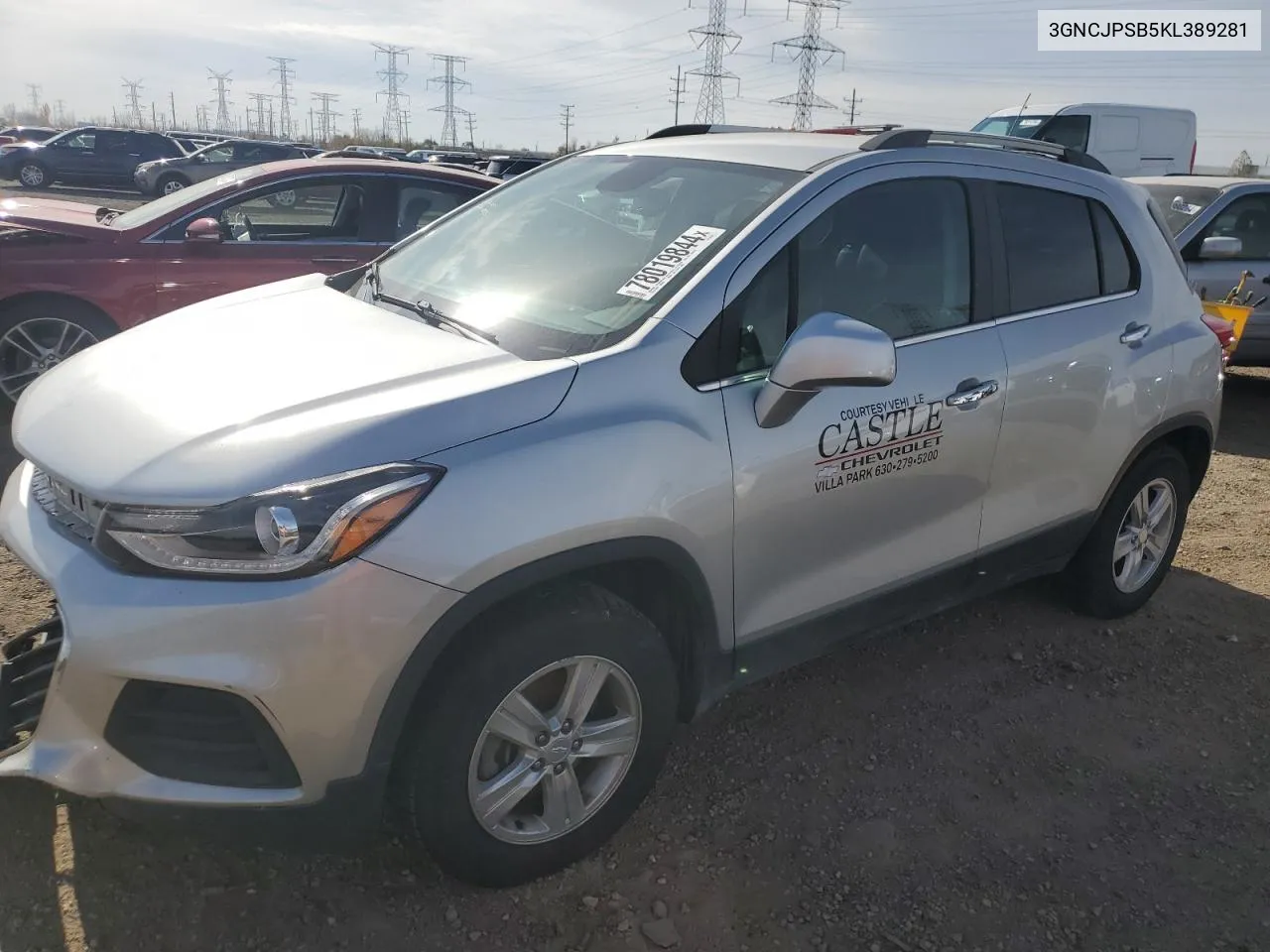 2019 Chevrolet Trax 1Lt VIN: 3GNCJPSB5KL389281 Lot: 78019844