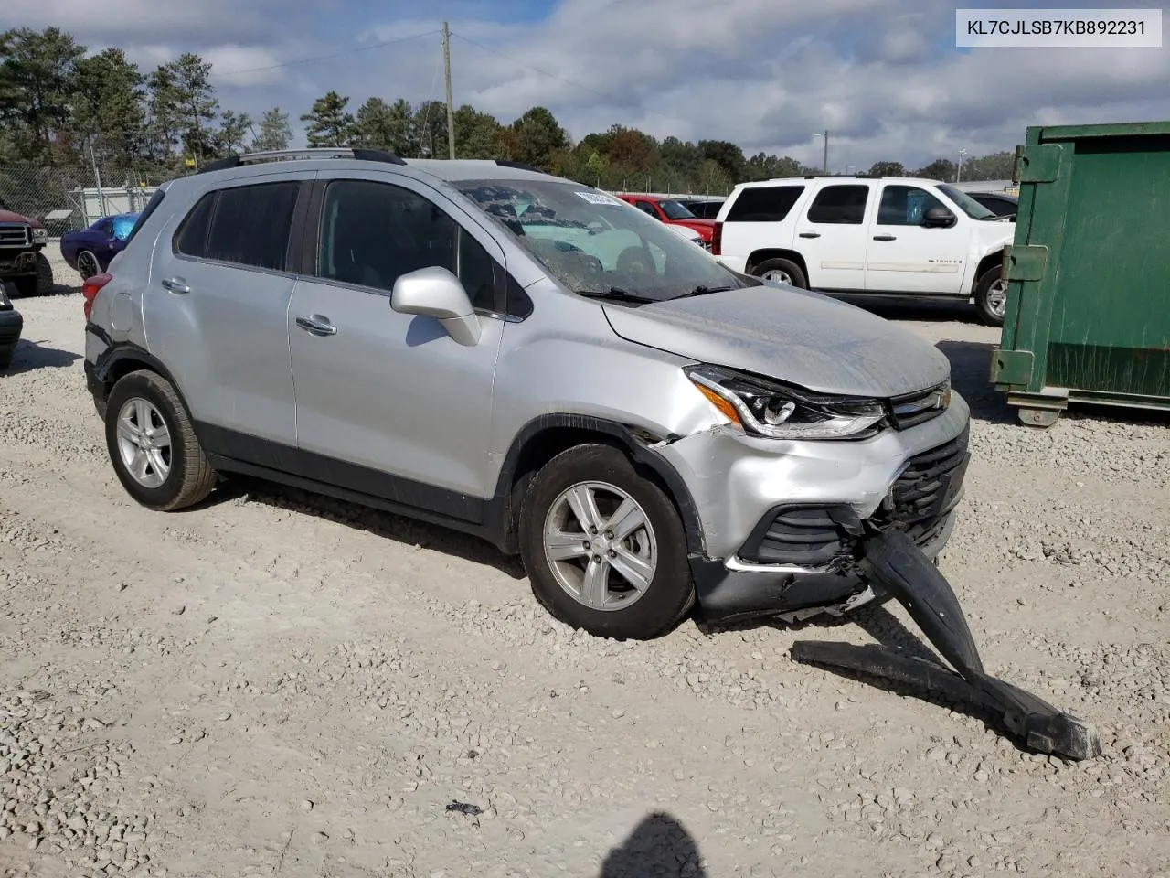 2019 Chevrolet Trax 1Lt VIN: KL7CJLSB7KB892231 Lot: 78326154