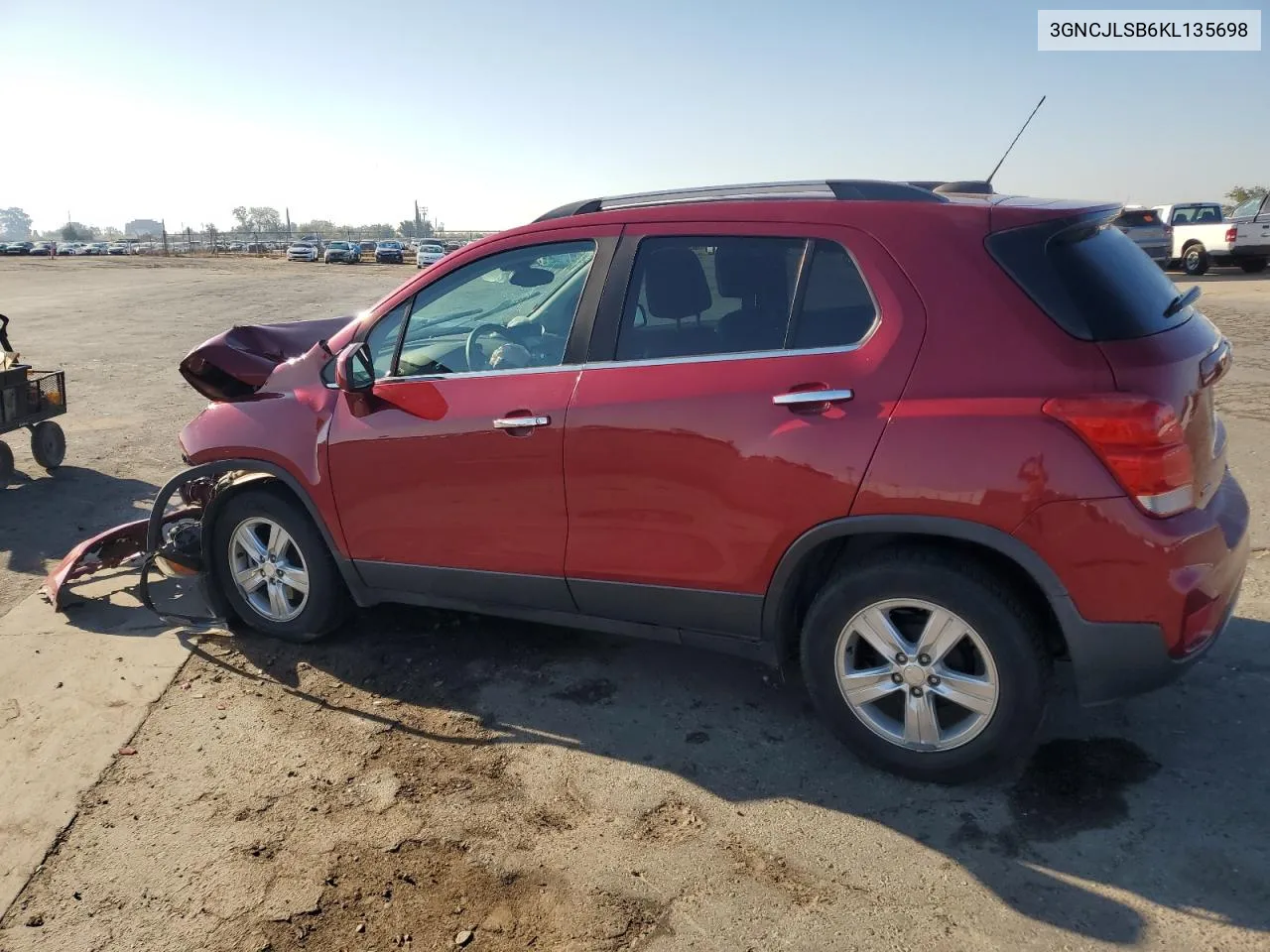 2019 Chevrolet Trax 1Lt VIN: 3GNCJLSB6KL135698 Lot: 78867174