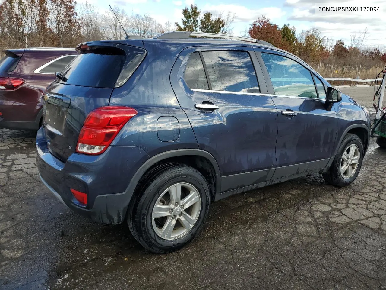 2019 Chevrolet Trax 1Lt VIN: 3GNCJPSBXKL120094 Lot: 78962034