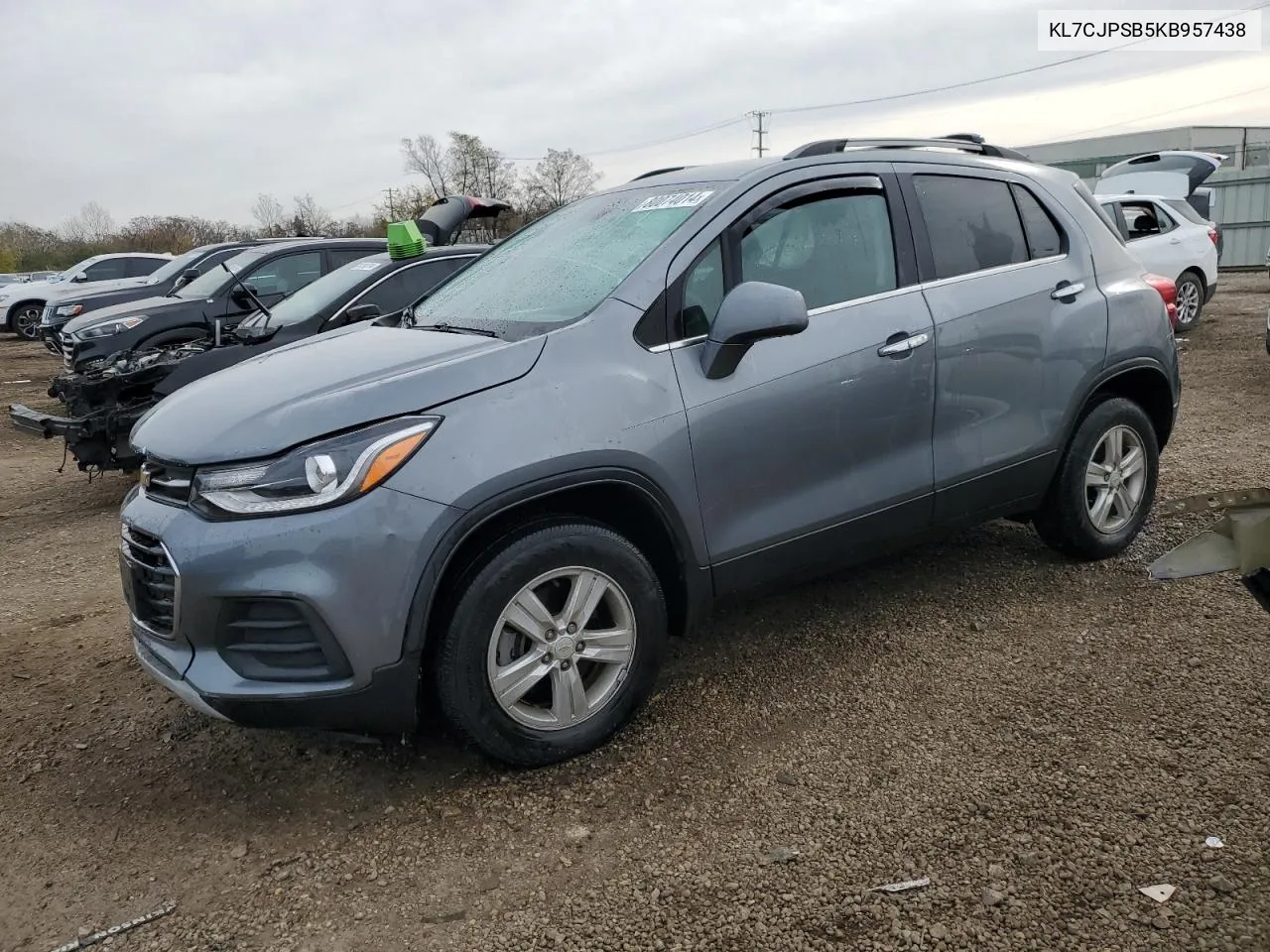 2019 Chevrolet Trax 1Lt VIN: KL7CJPSB5KB957438 Lot: 80074014