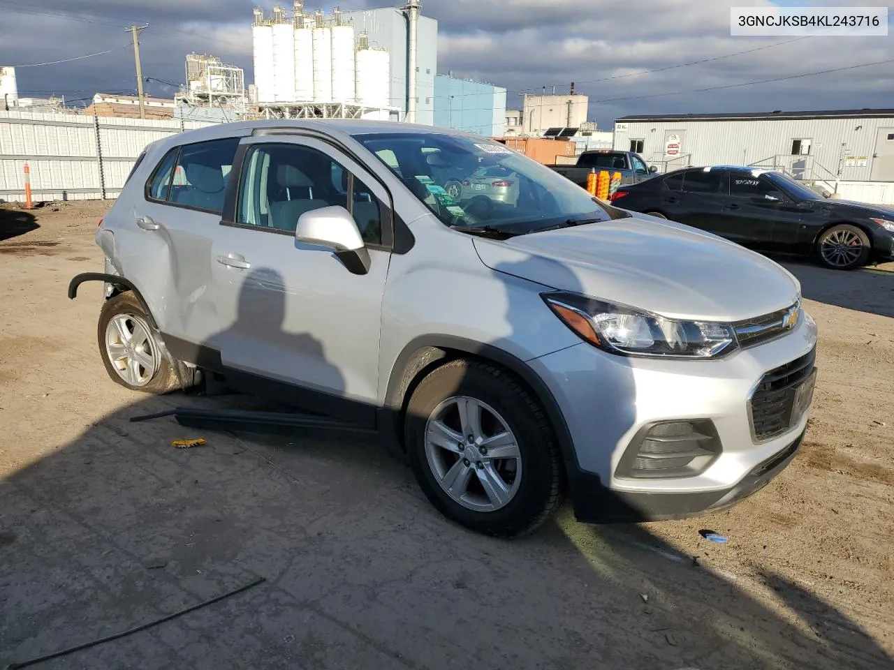 2019 Chevrolet Trax Ls VIN: 3GNCJKSB4KL243716 Lot: 80309124