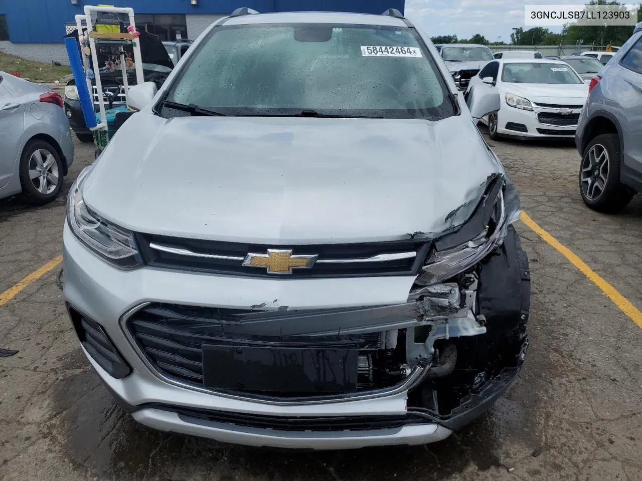 2020 Chevrolet Trax 1Lt VIN: 3GNCJLSB7LL123903 Lot: 58442464