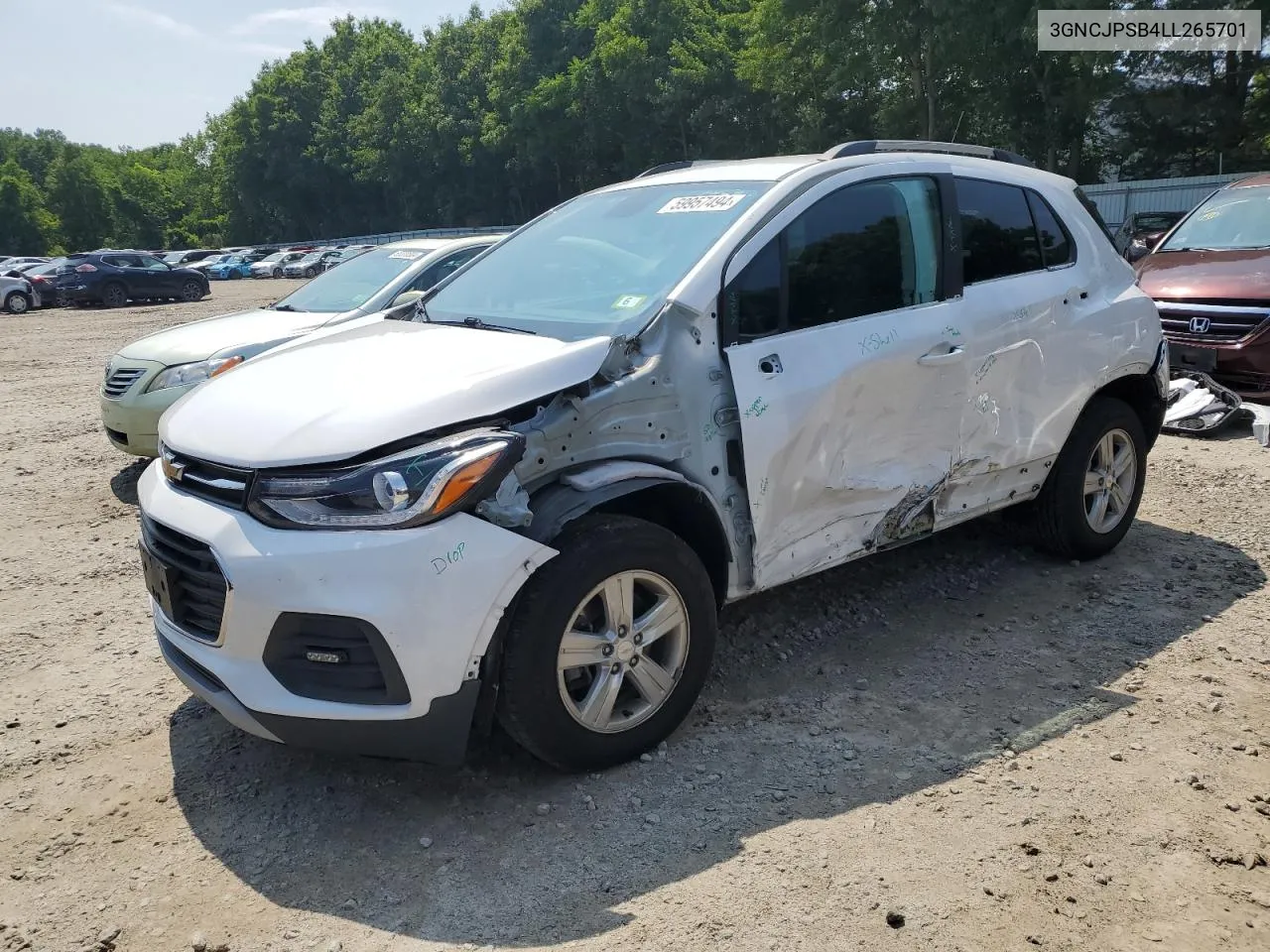 2020 Chevrolet Trax 1Lt VIN: 3GNCJPSB4LL265701 Lot: 59957494