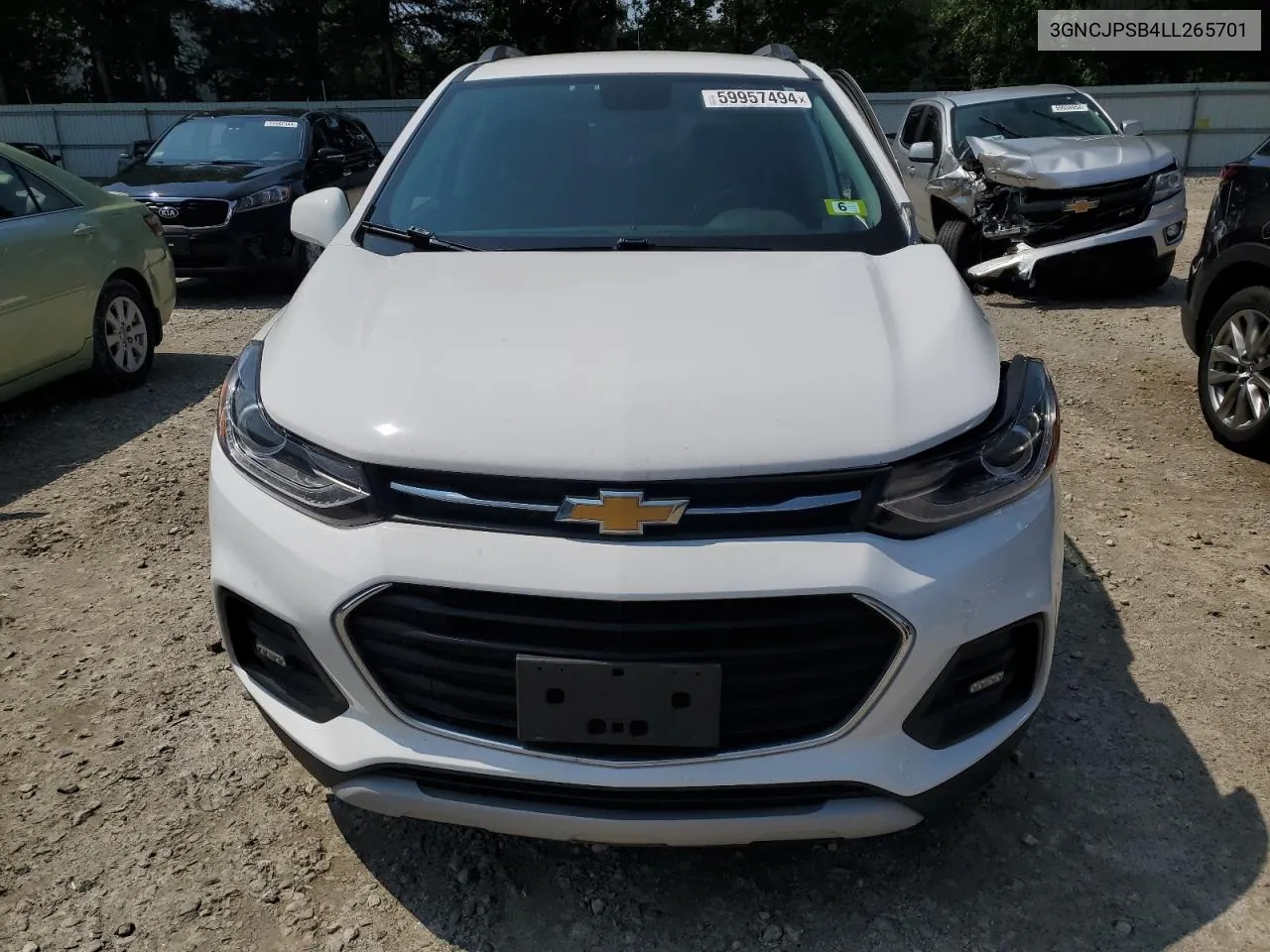 2020 Chevrolet Trax 1Lt VIN: 3GNCJPSB4LL265701 Lot: 59957494