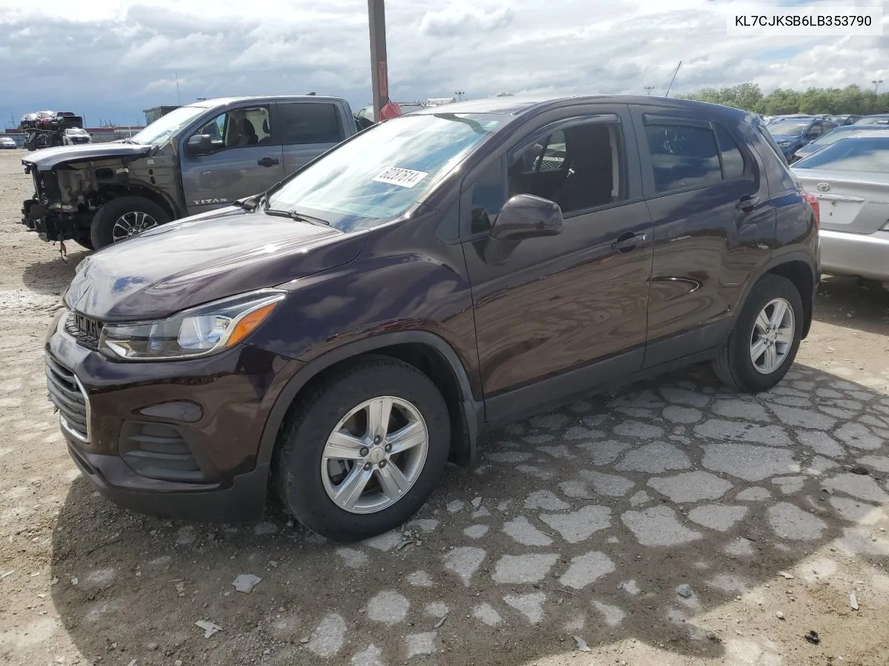 2020 Chevrolet Trax Ls VIN: KL7CJKSB6LB353790 Lot: 60287614