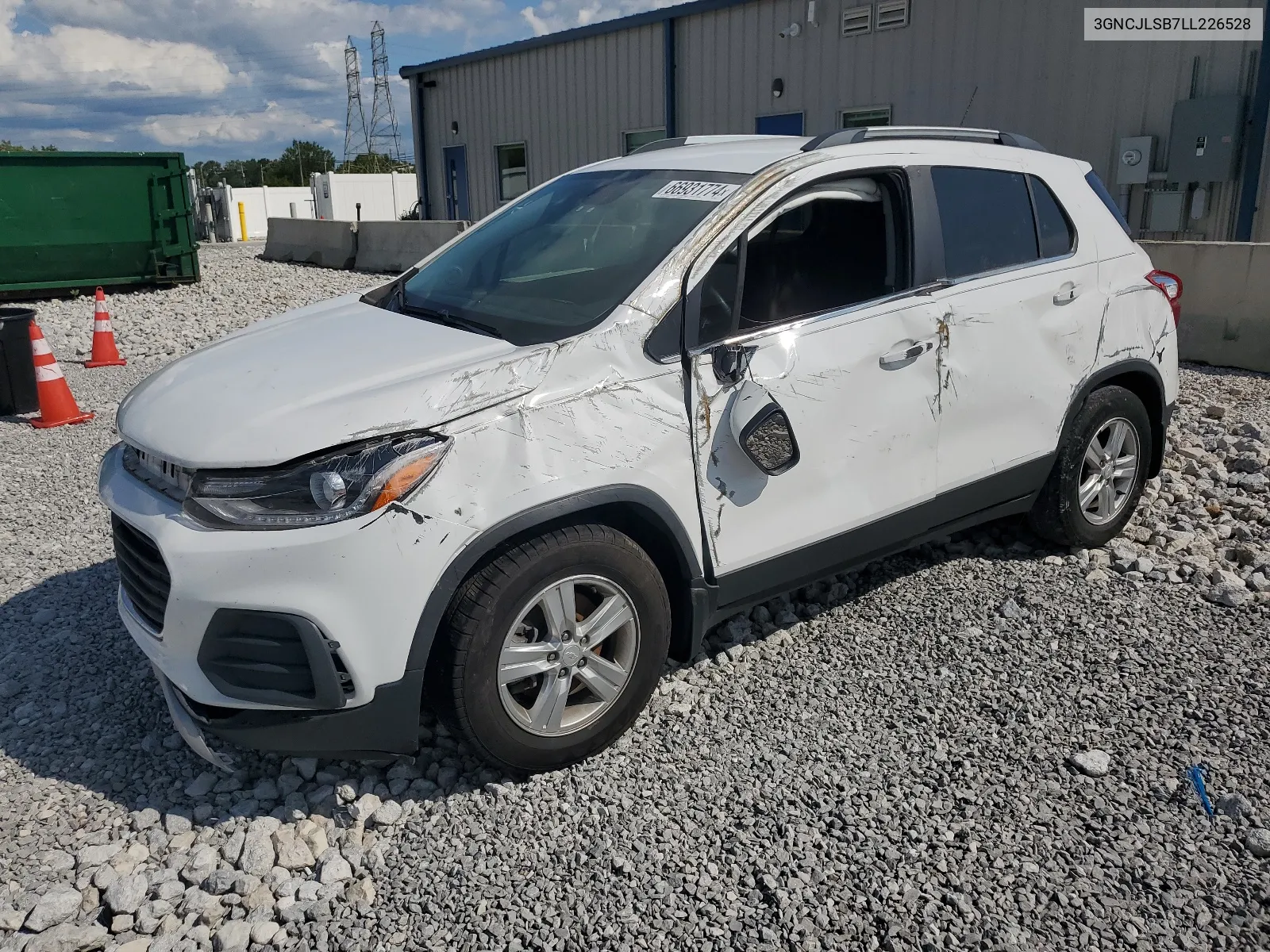 2020 Chevrolet Trax 1Lt VIN: 3GNCJLSB7LL226528 Lot: 66931774