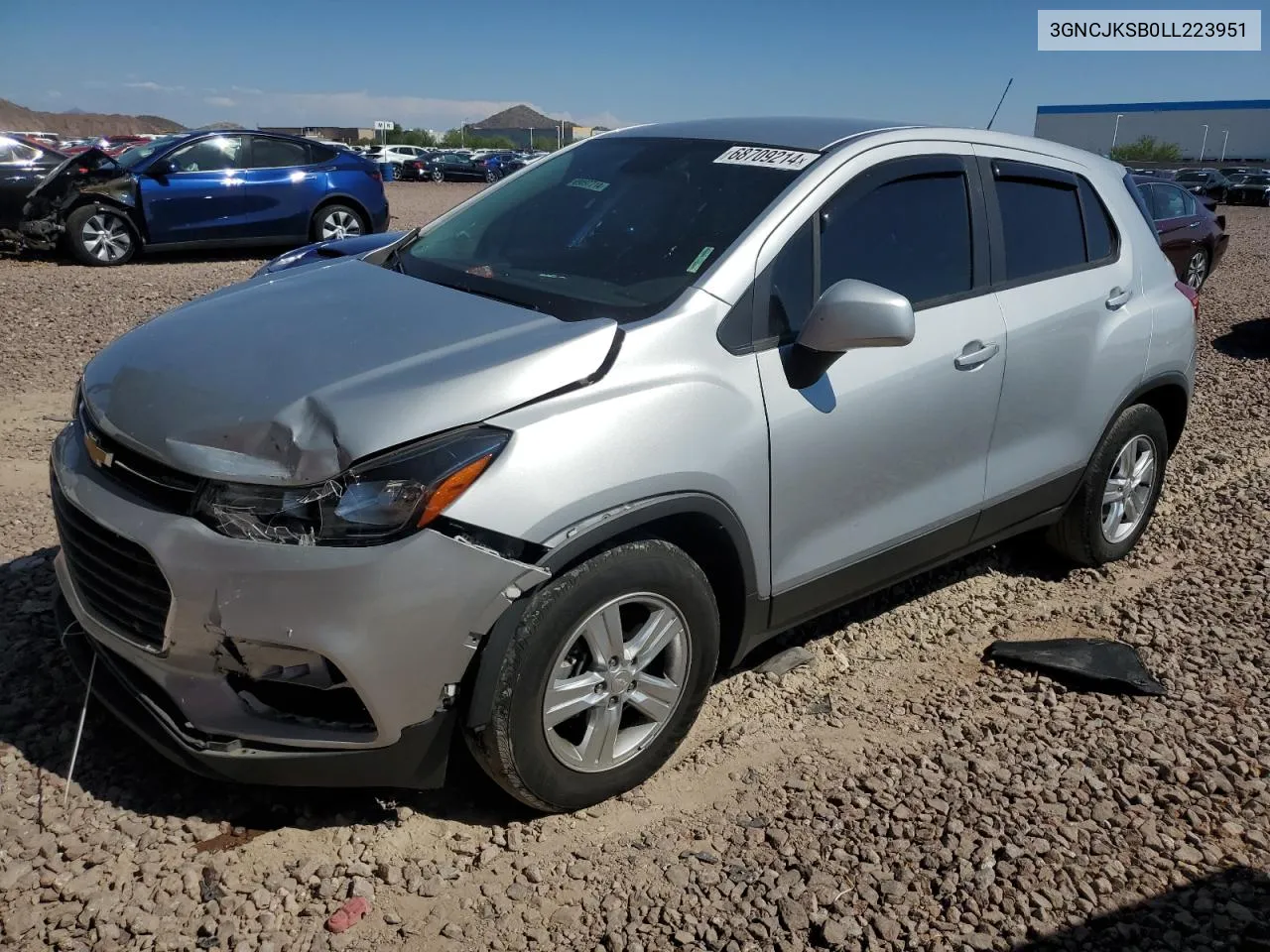 2020 Chevrolet Trax Ls VIN: 3GNCJKSB0LL223951 Lot: 68709214