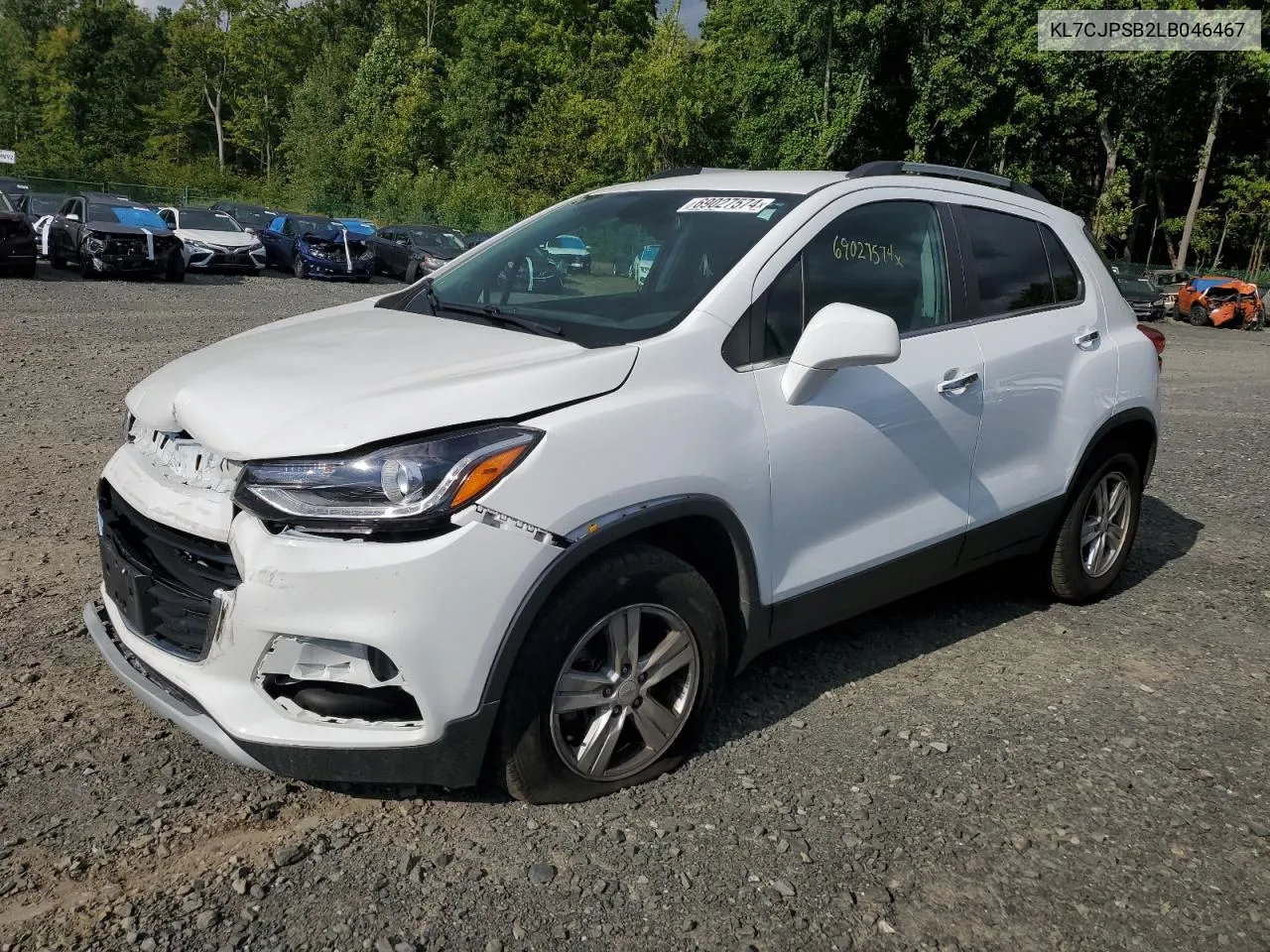 2020 Chevrolet Trax 1Lt VIN: KL7CJPSB2LB046467 Lot: 69027574