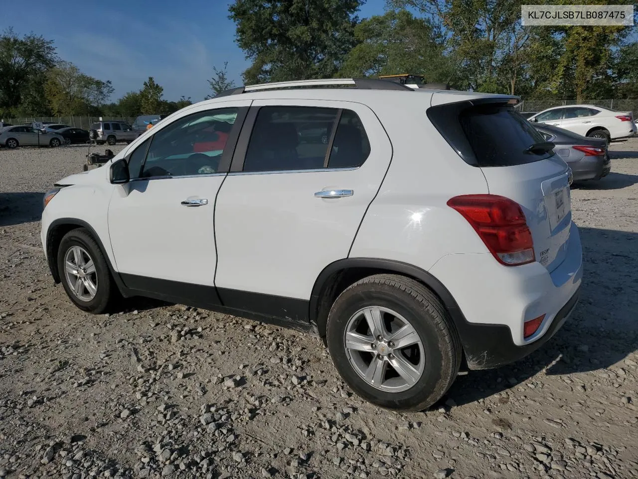 2020 Chevrolet Trax 1Lt VIN: KL7CJLSB7LB087475 Lot: 70969214