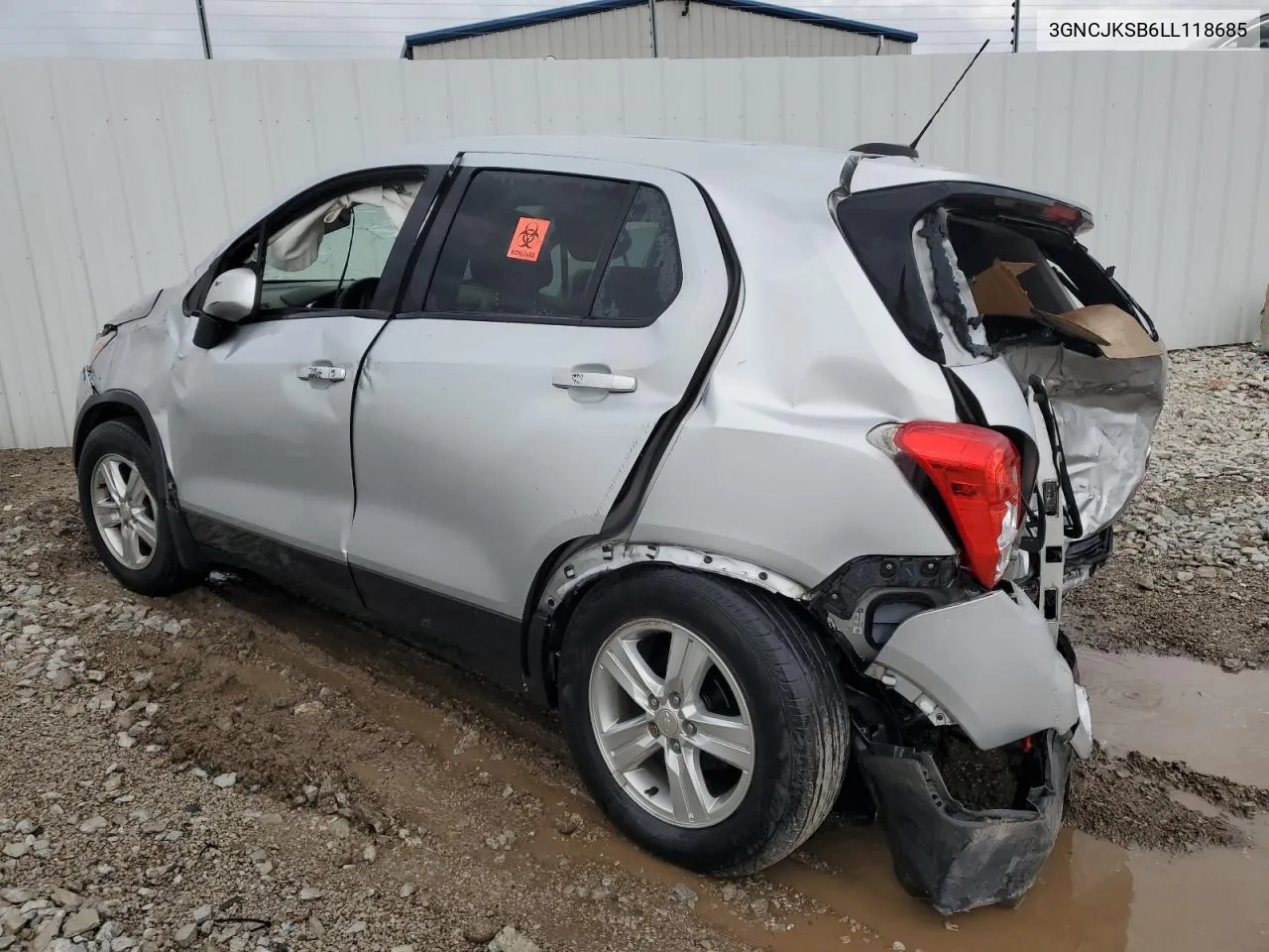 2020 Chevrolet Trax Ls VIN: 3GNCJKSB6LL118685 Lot: 71312584