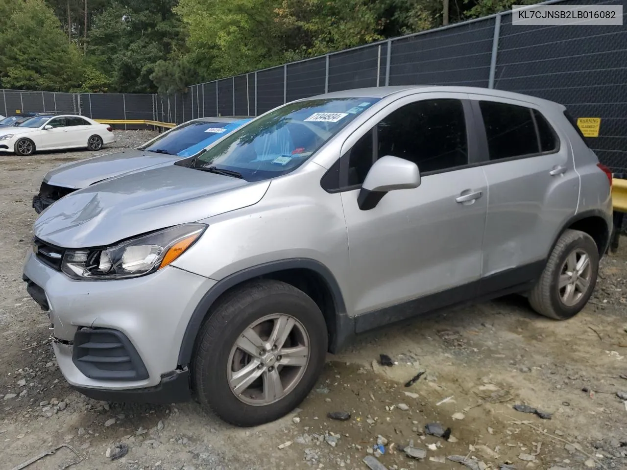 2020 Chevrolet Trax Ls VIN: KL7CJNSB2LB016082 Lot: 71344934