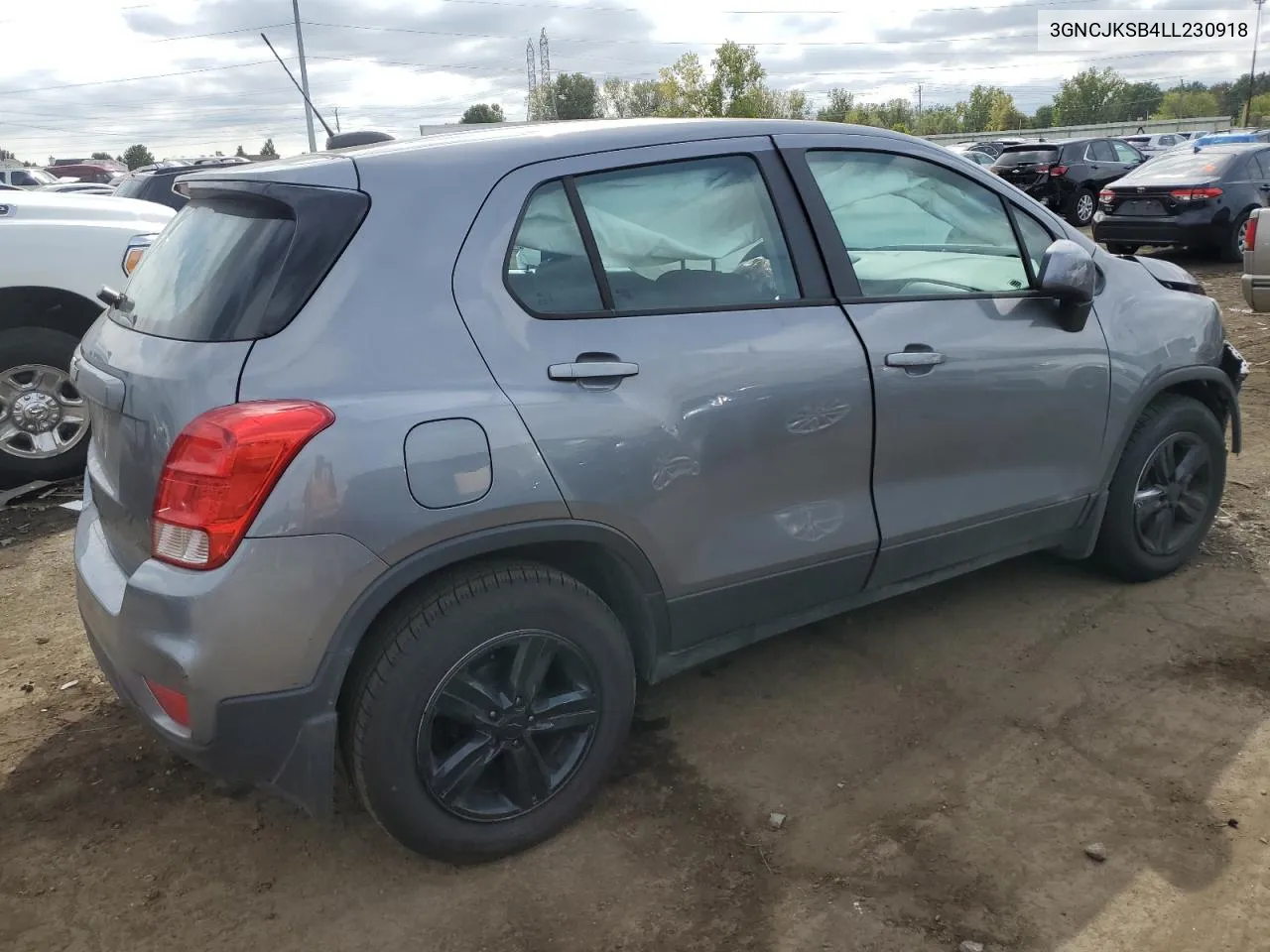 2020 Chevrolet Trax Ls VIN: 3GNCJKSB4LL230918 Lot: 71946174