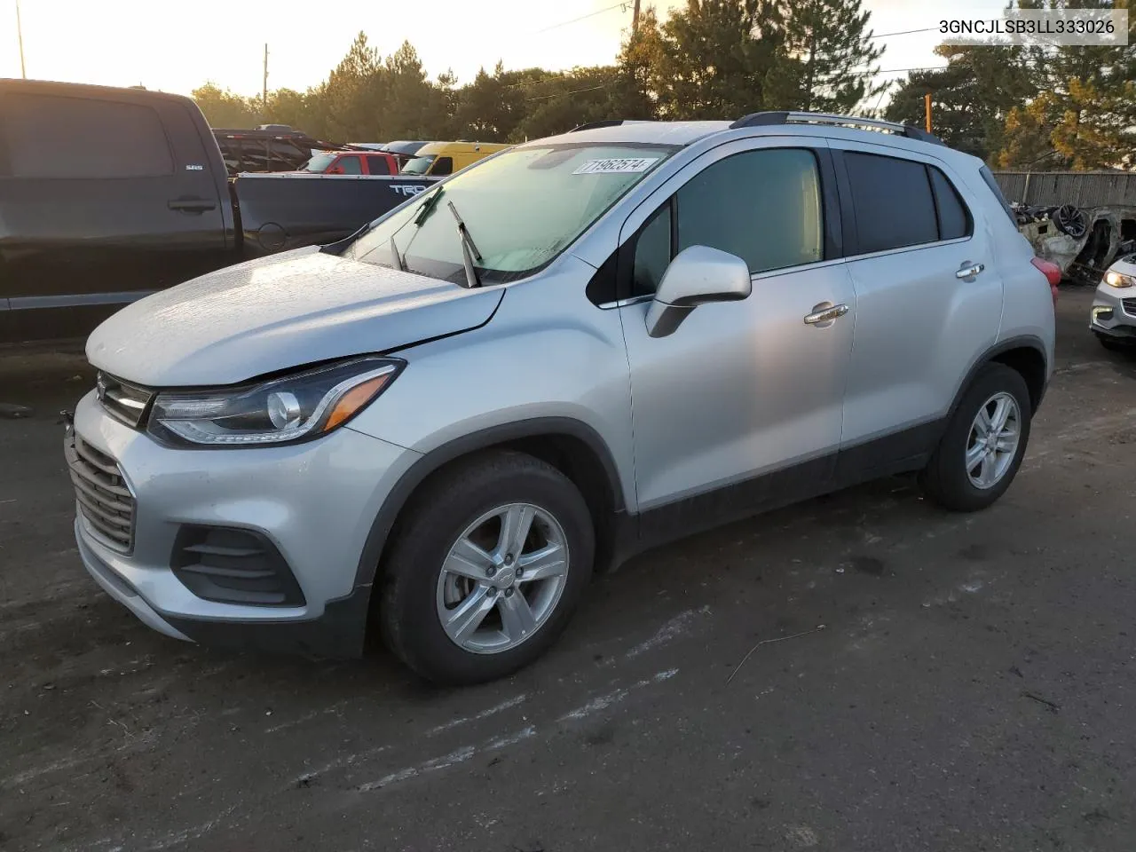 2020 Chevrolet Trax 1Lt VIN: 3GNCJLSB3LL333026 Lot: 71962574