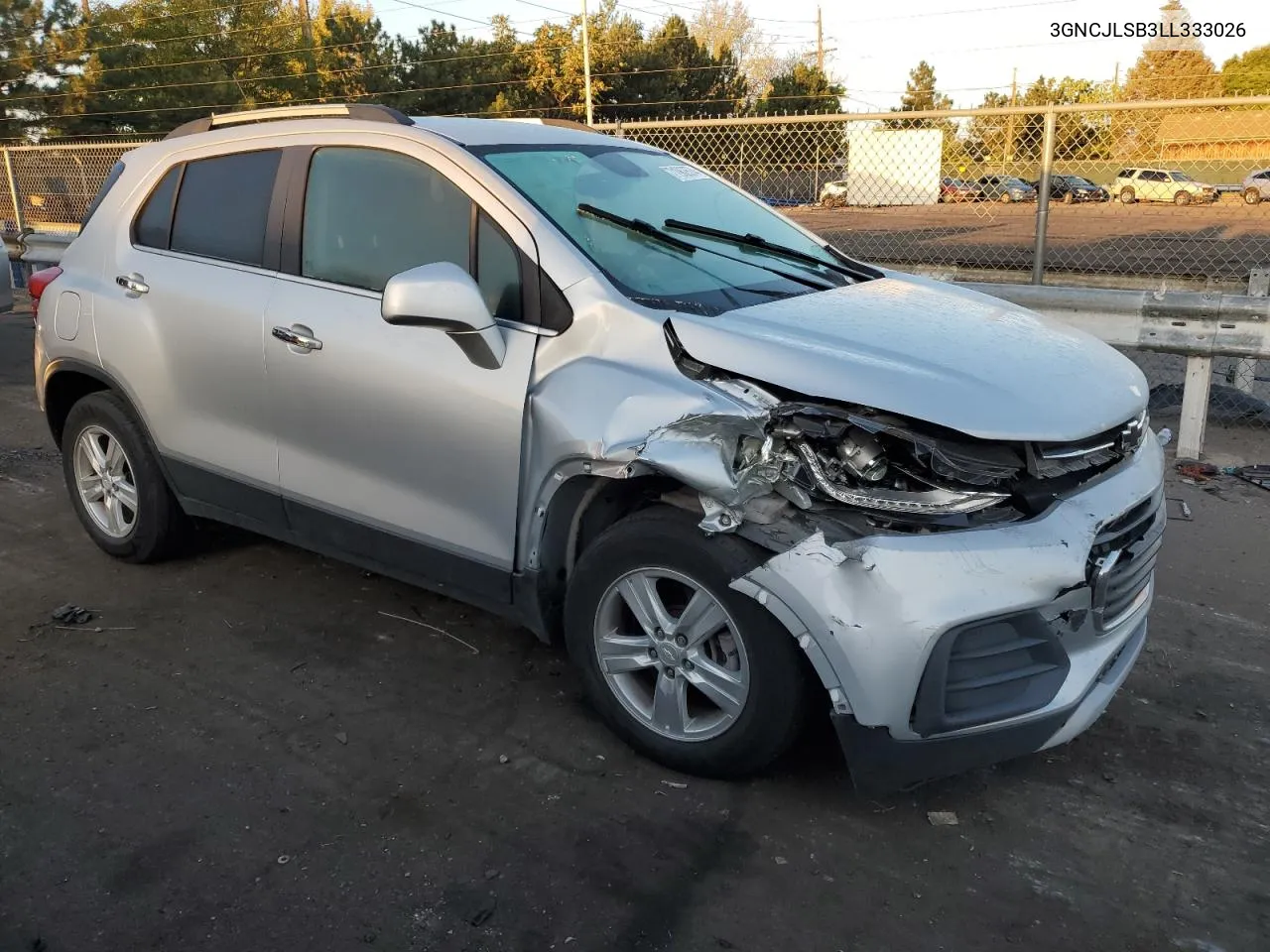 2020 Chevrolet Trax 1Lt VIN: 3GNCJLSB3LL333026 Lot: 71962574