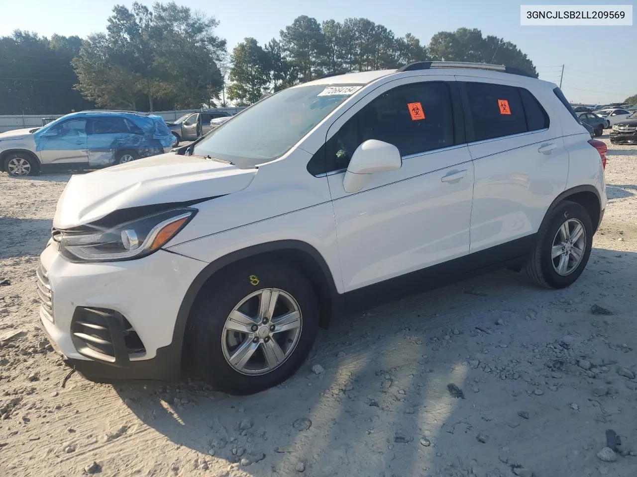 2020 Chevrolet Trax 1Lt VIN: 3GNCJLSB2LL209569 Lot: 72684154