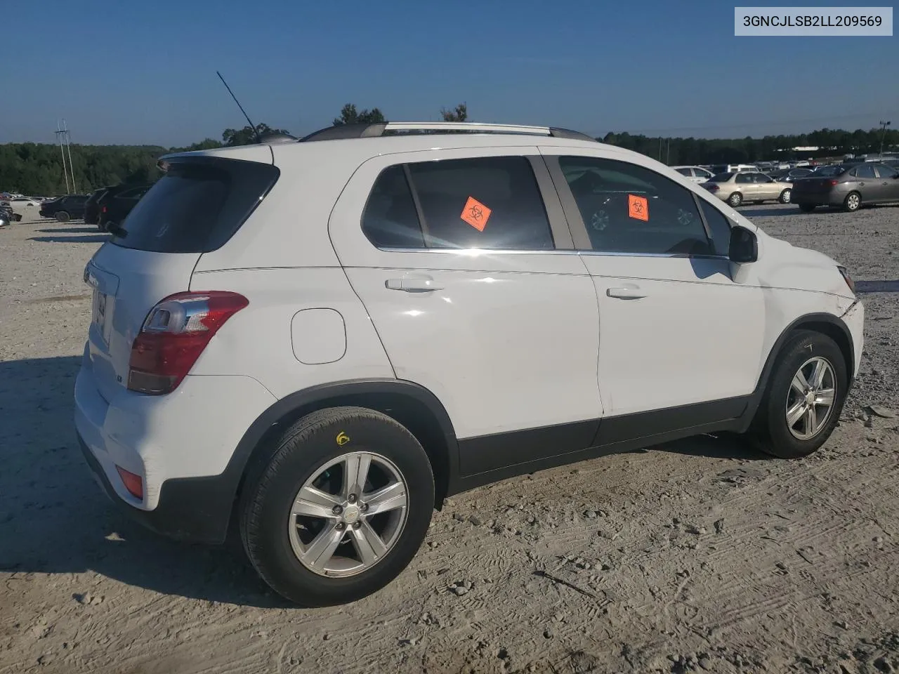 2020 Chevrolet Trax 1Lt VIN: 3GNCJLSB2LL209569 Lot: 72684154