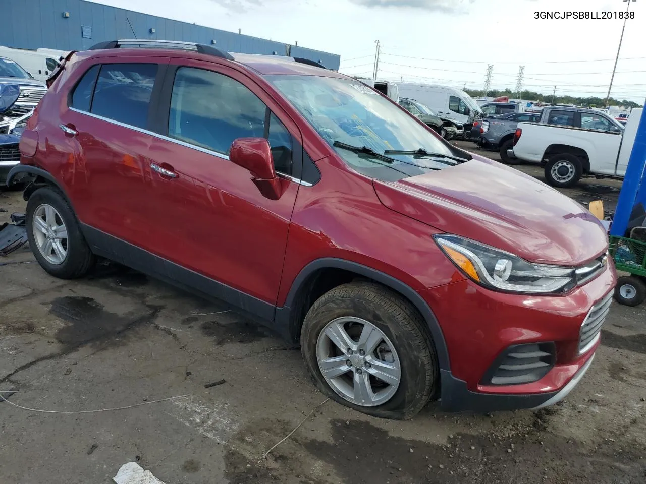 2020 Chevrolet Trax 1Lt VIN: 3GNCJPSB8LL201838 Lot: 72796214