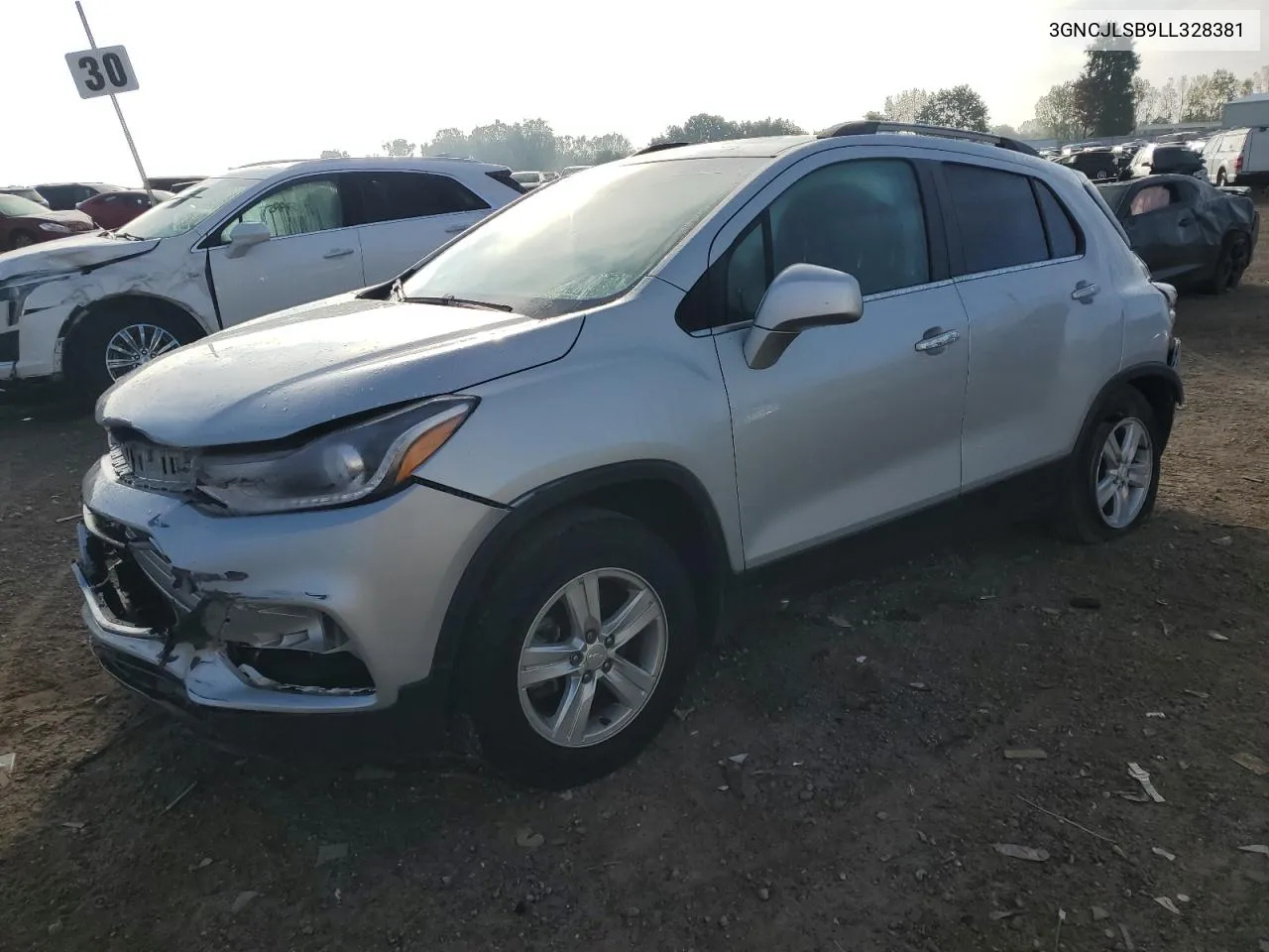 2020 Chevrolet Trax 1Lt VIN: 3GNCJLSB9LL328381 Lot: 72891264