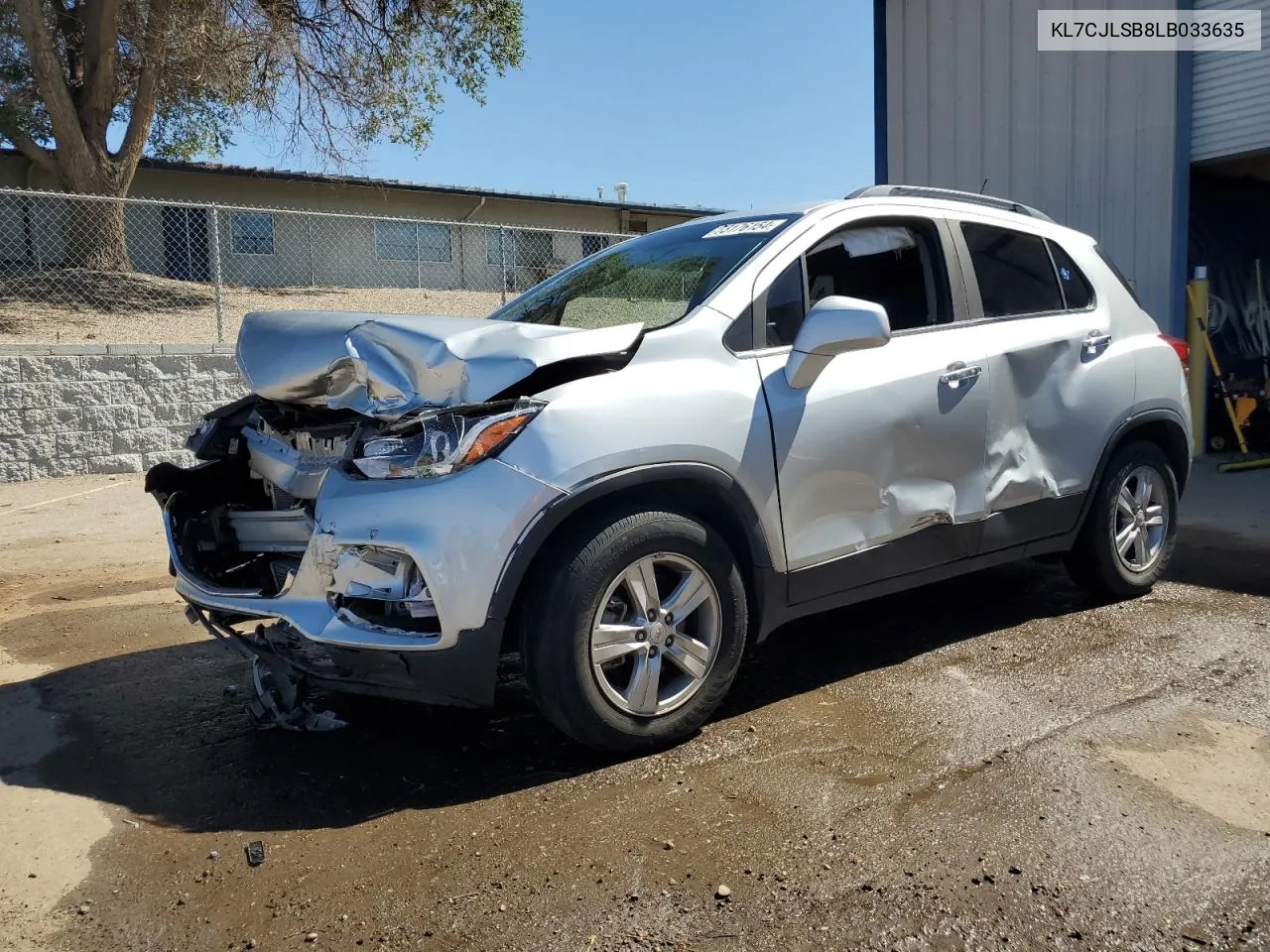 2020 Chevrolet Trax 1Lt VIN: KL7CJLSB8LB033635 Lot: 73176154