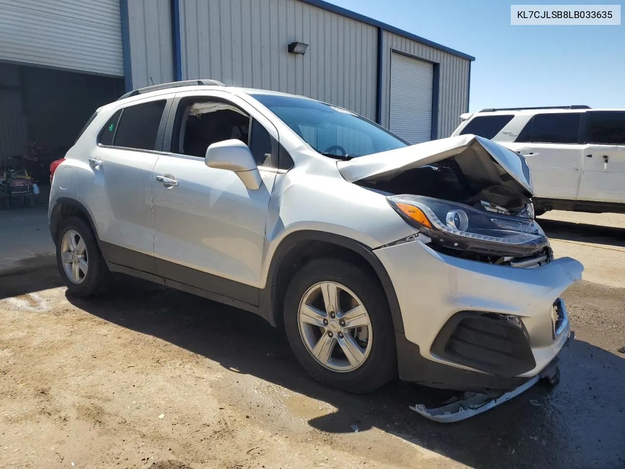 2020 Chevrolet Trax 1Lt VIN: KL7CJLSB8LB033635 Lot: 73176154