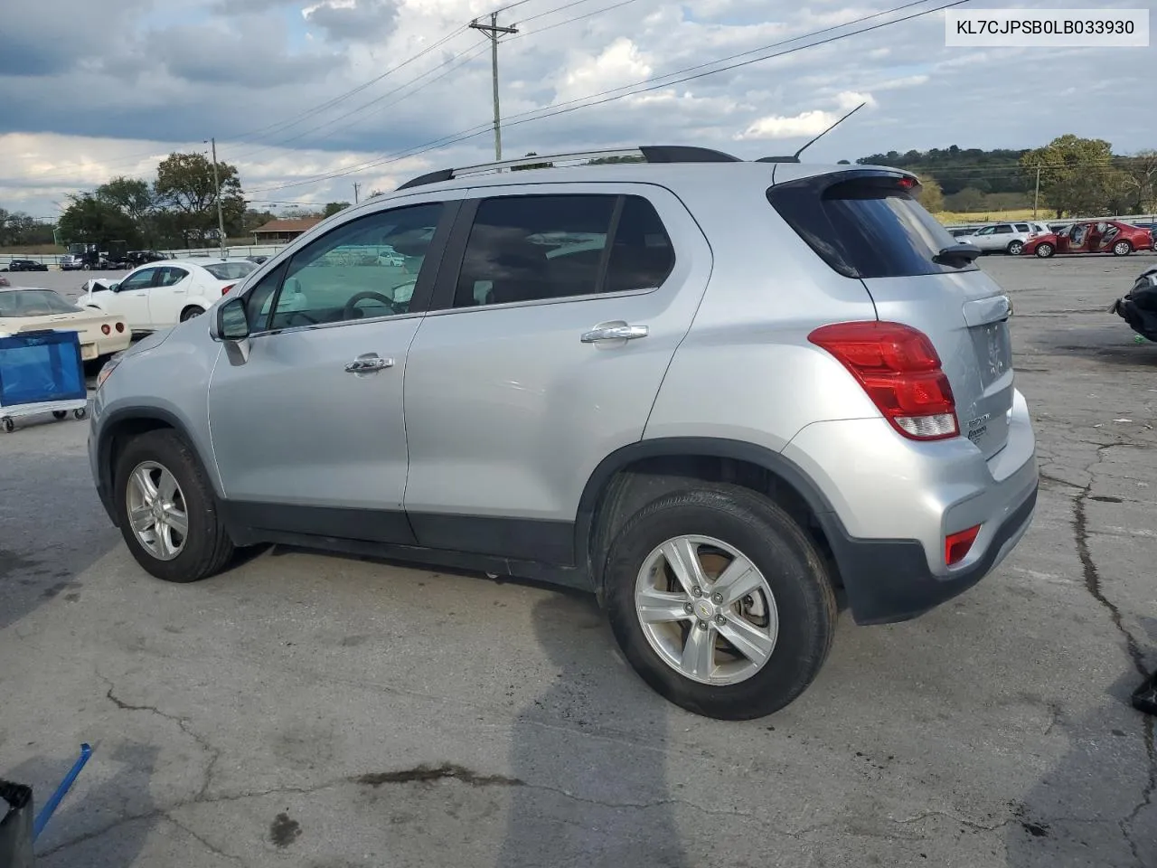 2020 Chevrolet Trax 1Lt VIN: KL7CJPSB0LB033930 Lot: 74102984