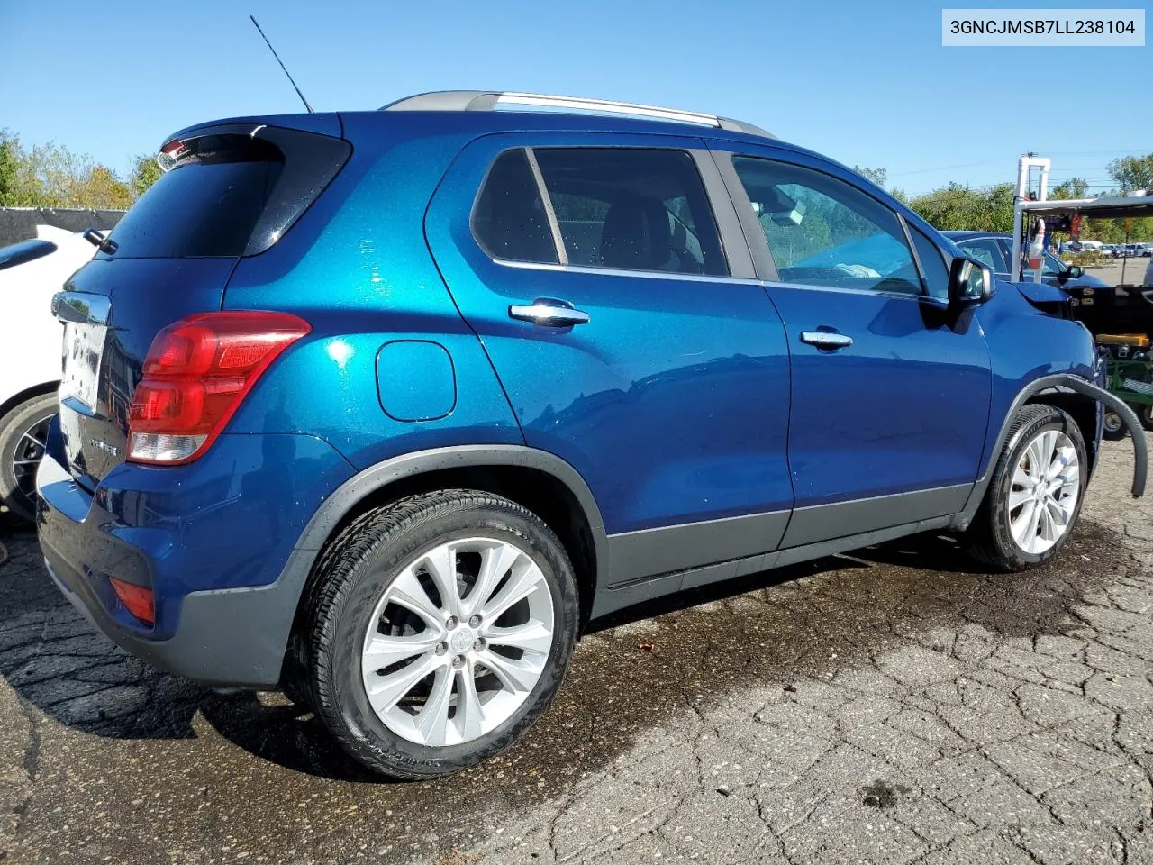 2020 Chevrolet Trax Premier VIN: 3GNCJMSB7LL238104 Lot: 74120834