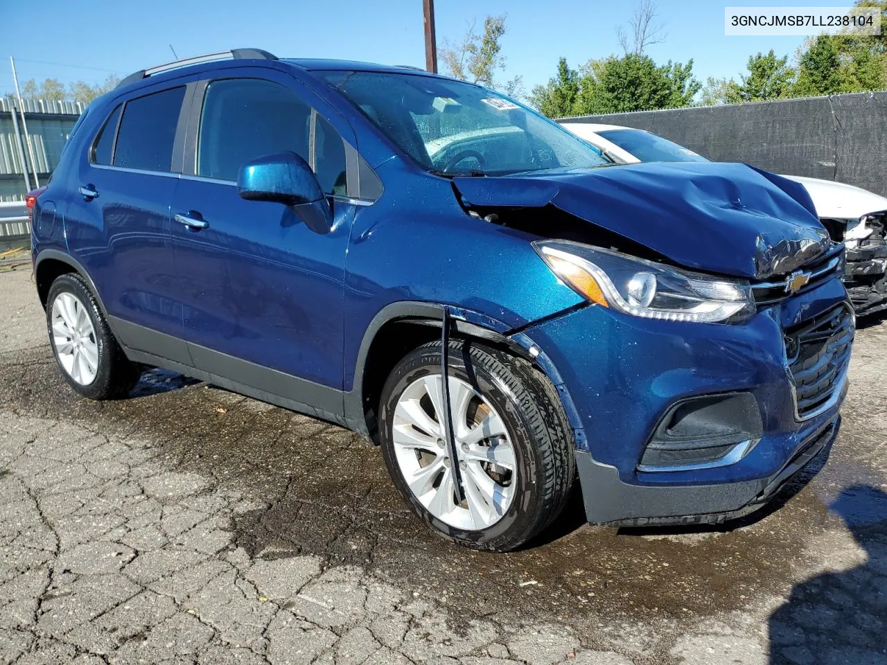 2020 Chevrolet Trax Premier VIN: 3GNCJMSB7LL238104 Lot: 74120834